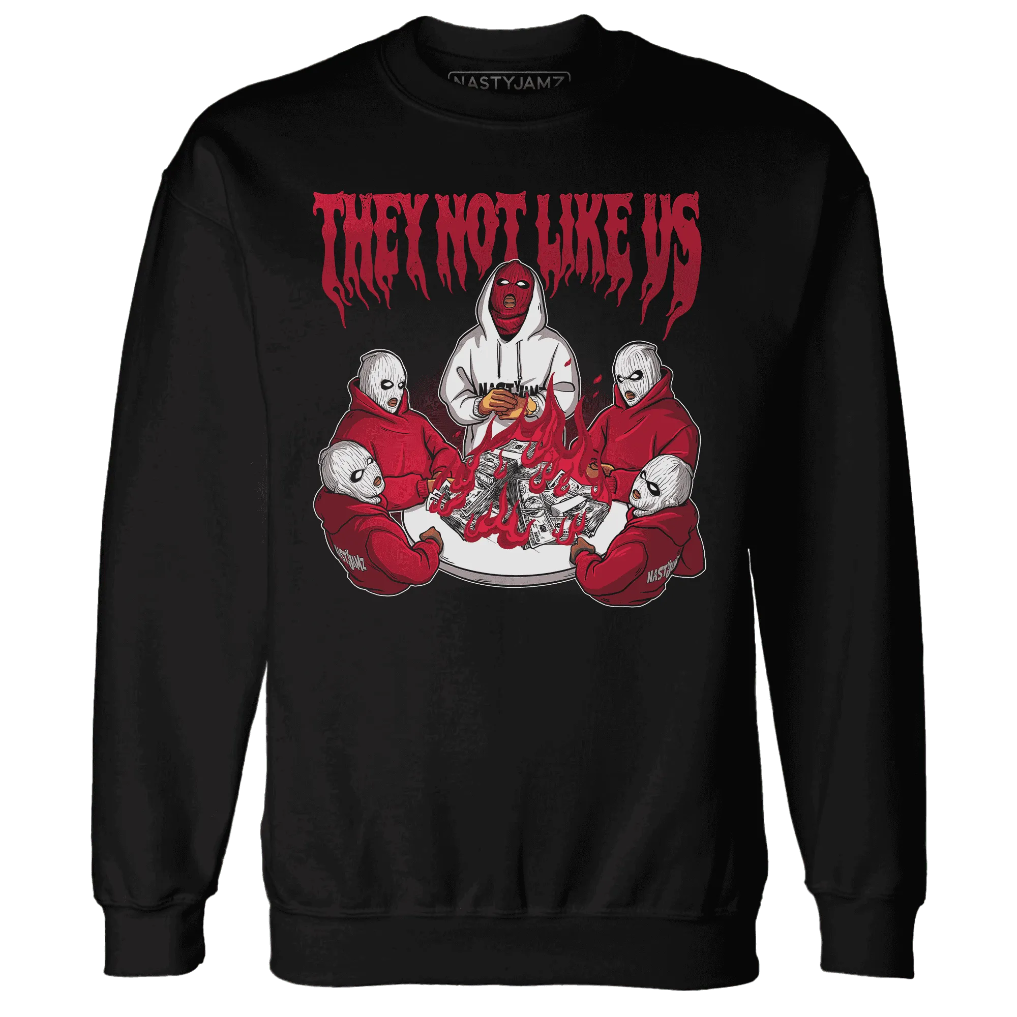 NastyJamz-Retro-Red-Taxi-12s-Sweatshirt-Match-They-Not-Like-Us