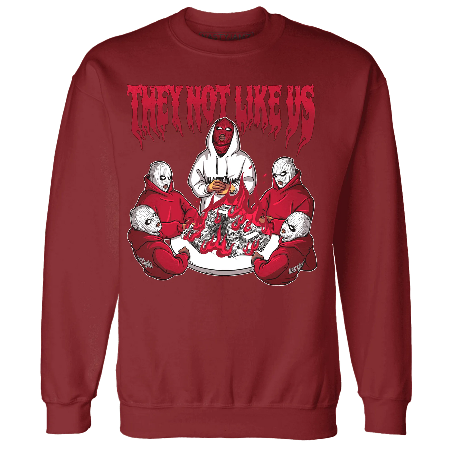 NastyJamz-Retro-Red-Taxi-12s-Sweatshirt-Match-They-Not-Like-Us