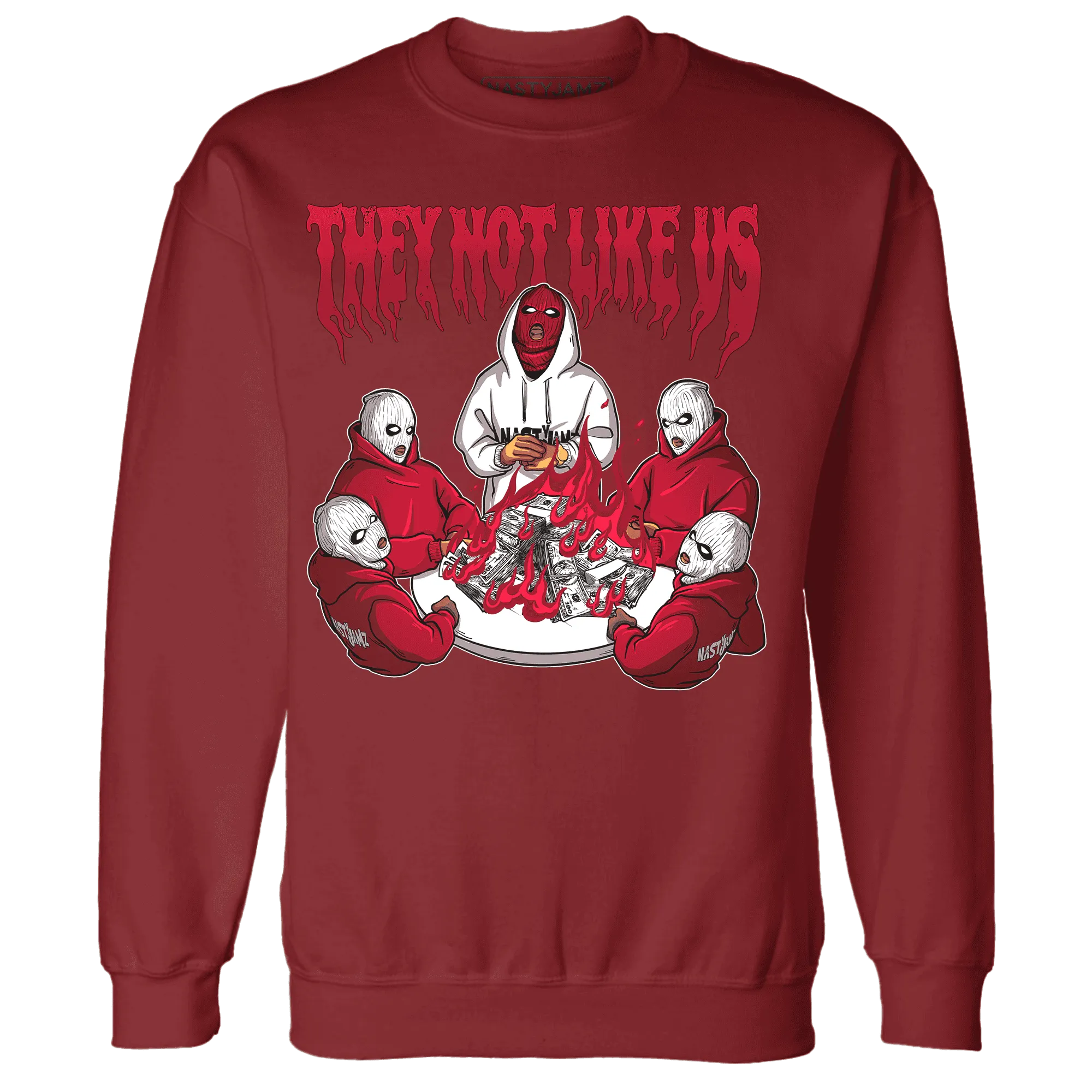 NastyJamz-Retro-Red-Taxi-12s-Sweatshirt-Match-They-Not-Like-Us