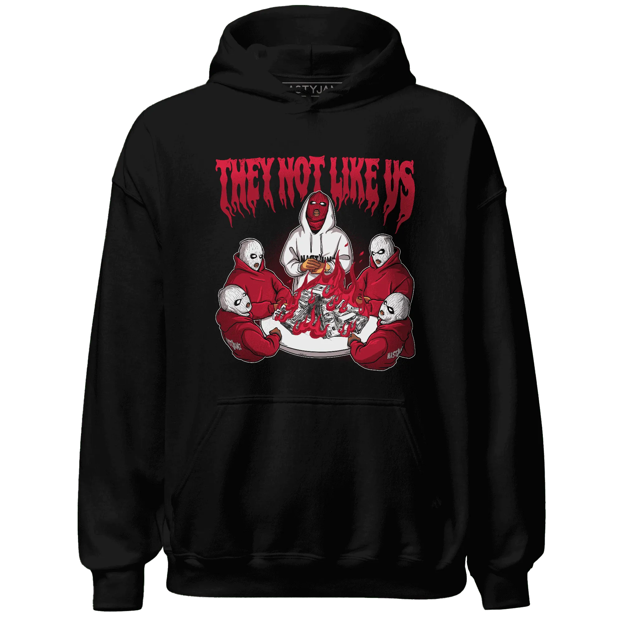NastyJamz-Retro-Red-Taxi-12s-Hoodie-Match-They-Not-Like-Us