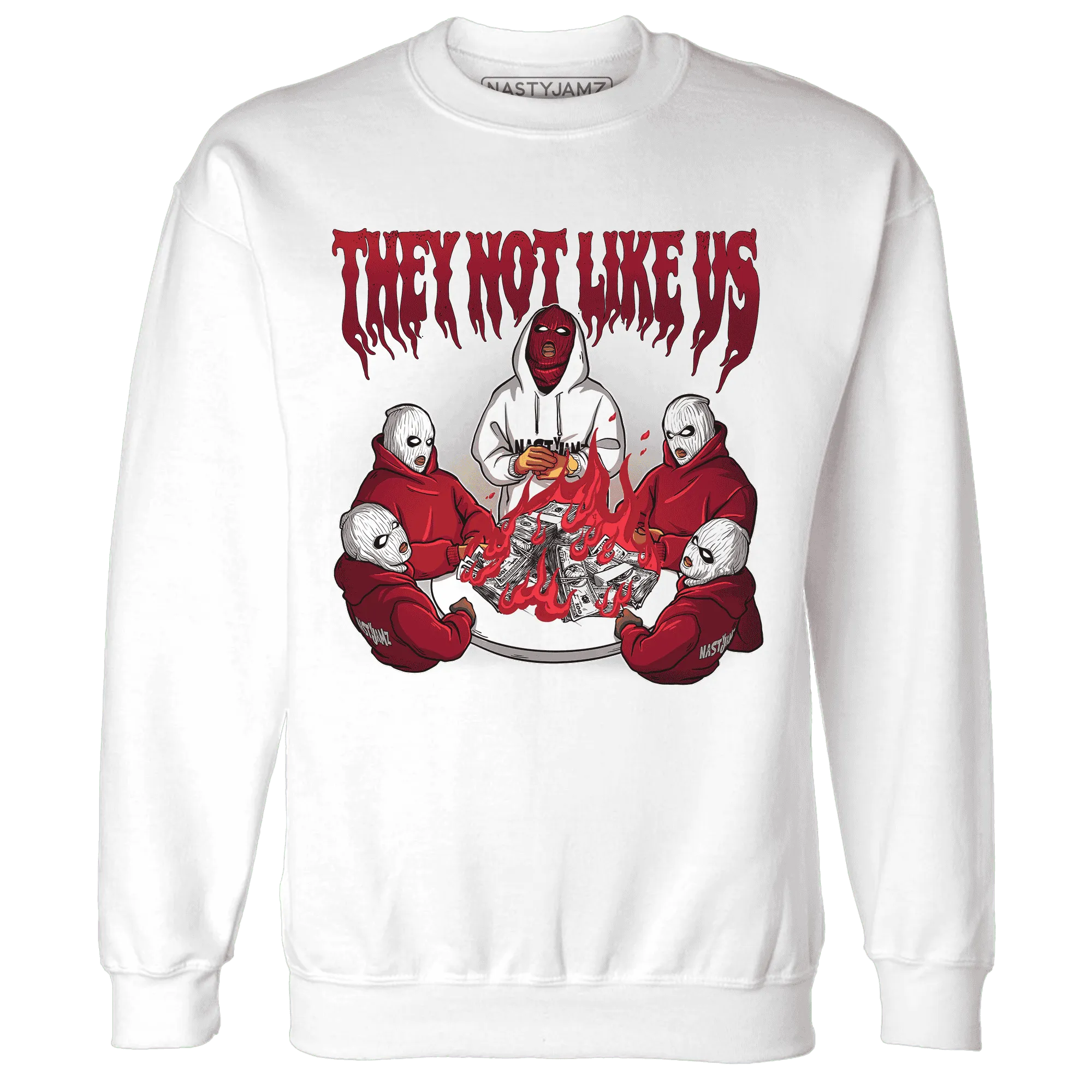 NastyJamz-High-White-Team-Red-1s-Sweatshirt-Match-They-Not-Like-Us