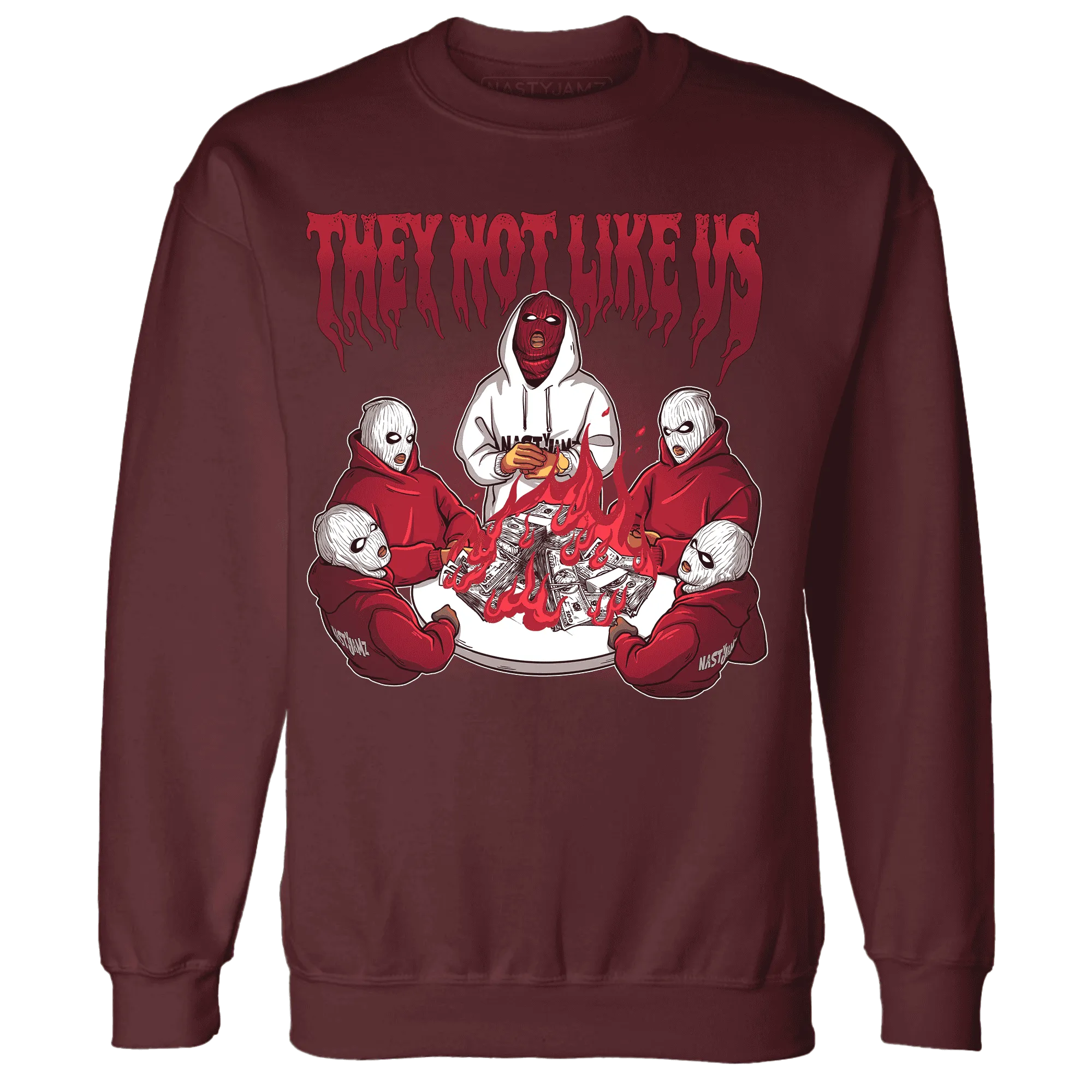 NastyJamz-High-White-Team-Red-1s-Sweatshirt-Match-They-Not-Like-Us