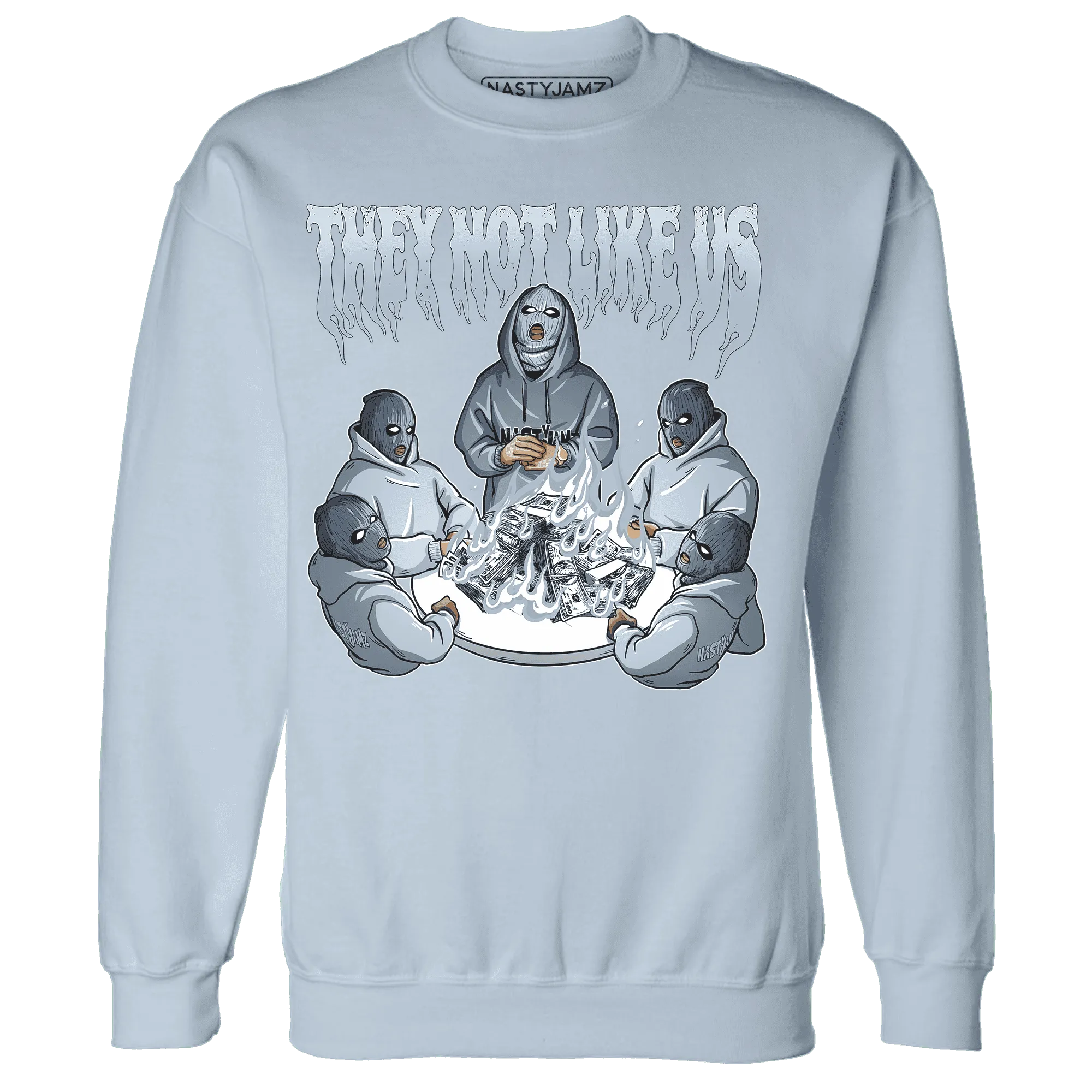 NastyJamz-Mid-Diffused-Blue-Grey-1s-Sweatshirt-Match-They-Not-Like-Us