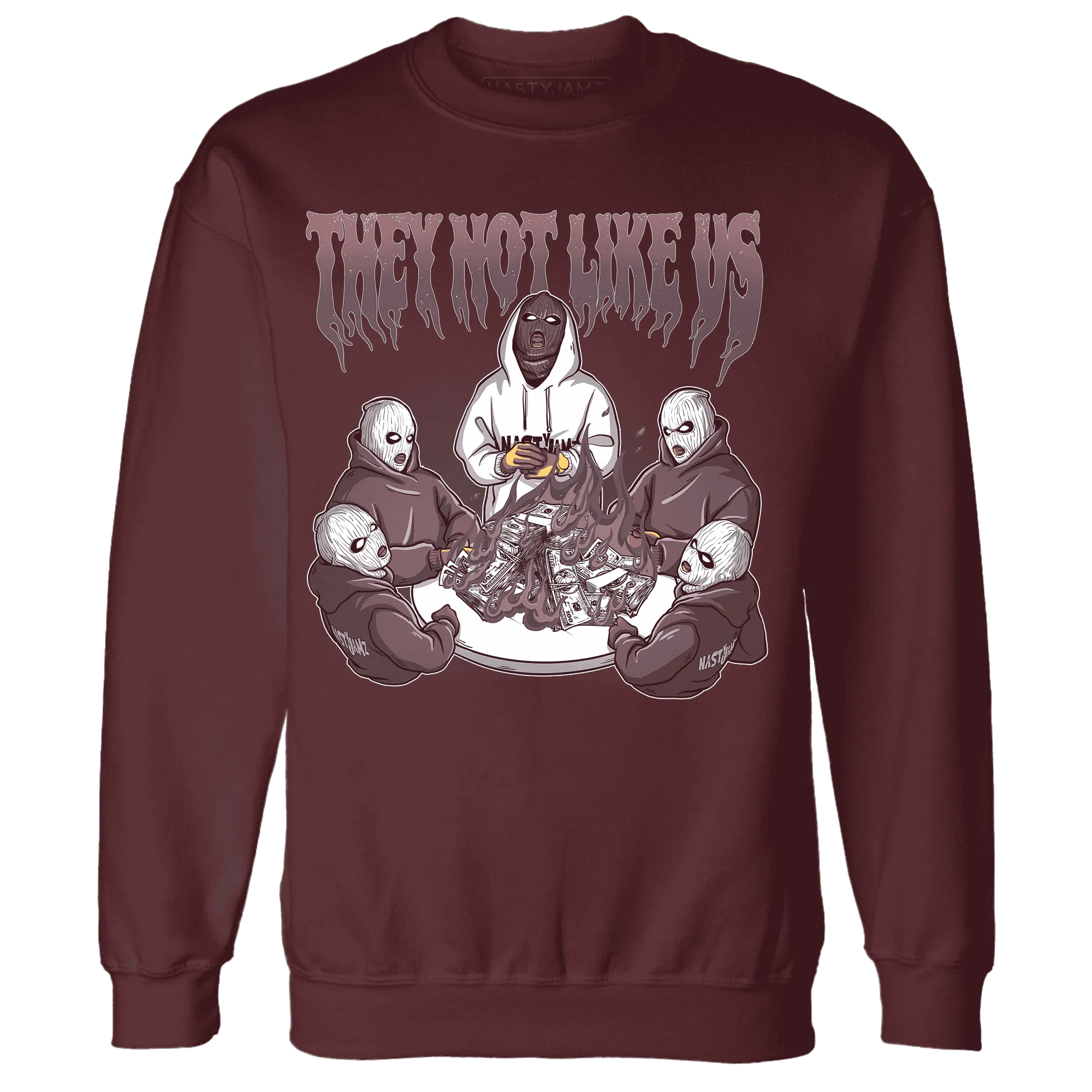 NastyJamz-Burgundy-Crush-3s-Sweatshirt-Match-They-Not-Like-Us