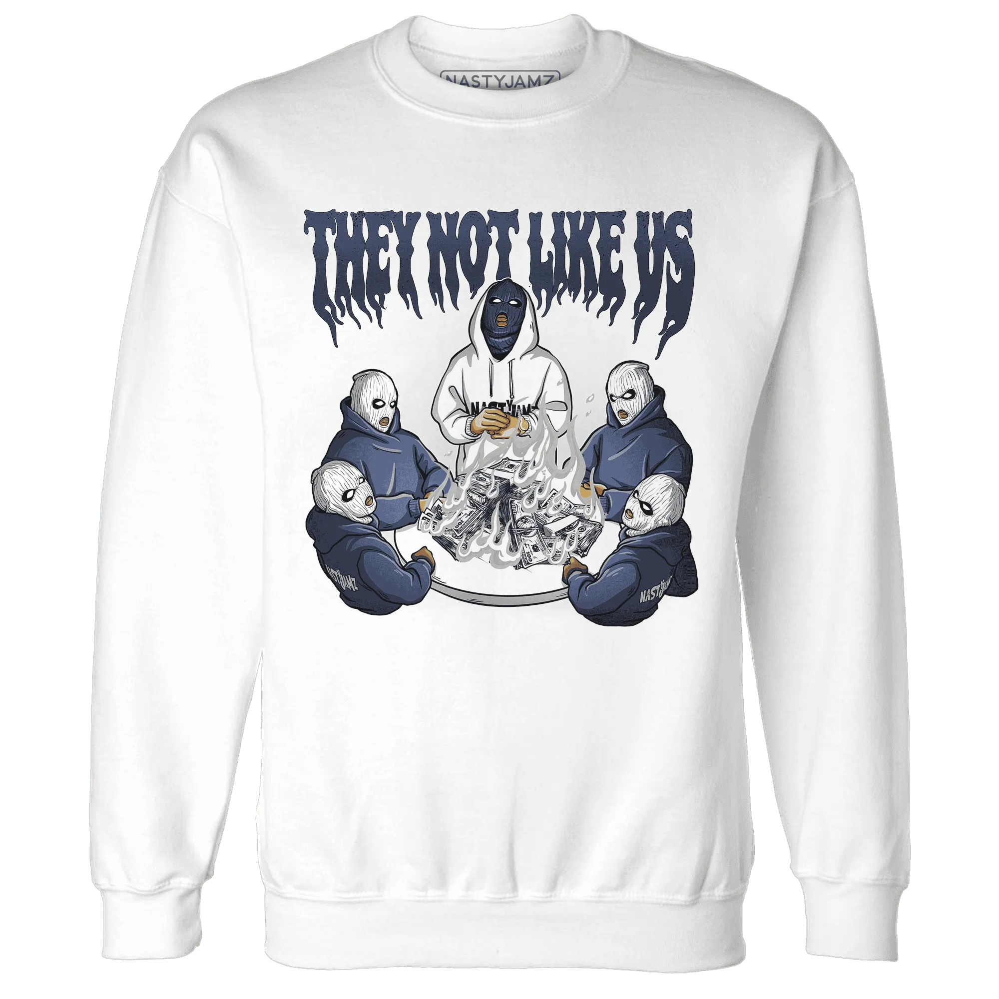 NastyJamz-White-Navy-6s-Sweatshirt-Match-They-Not-Like-Us