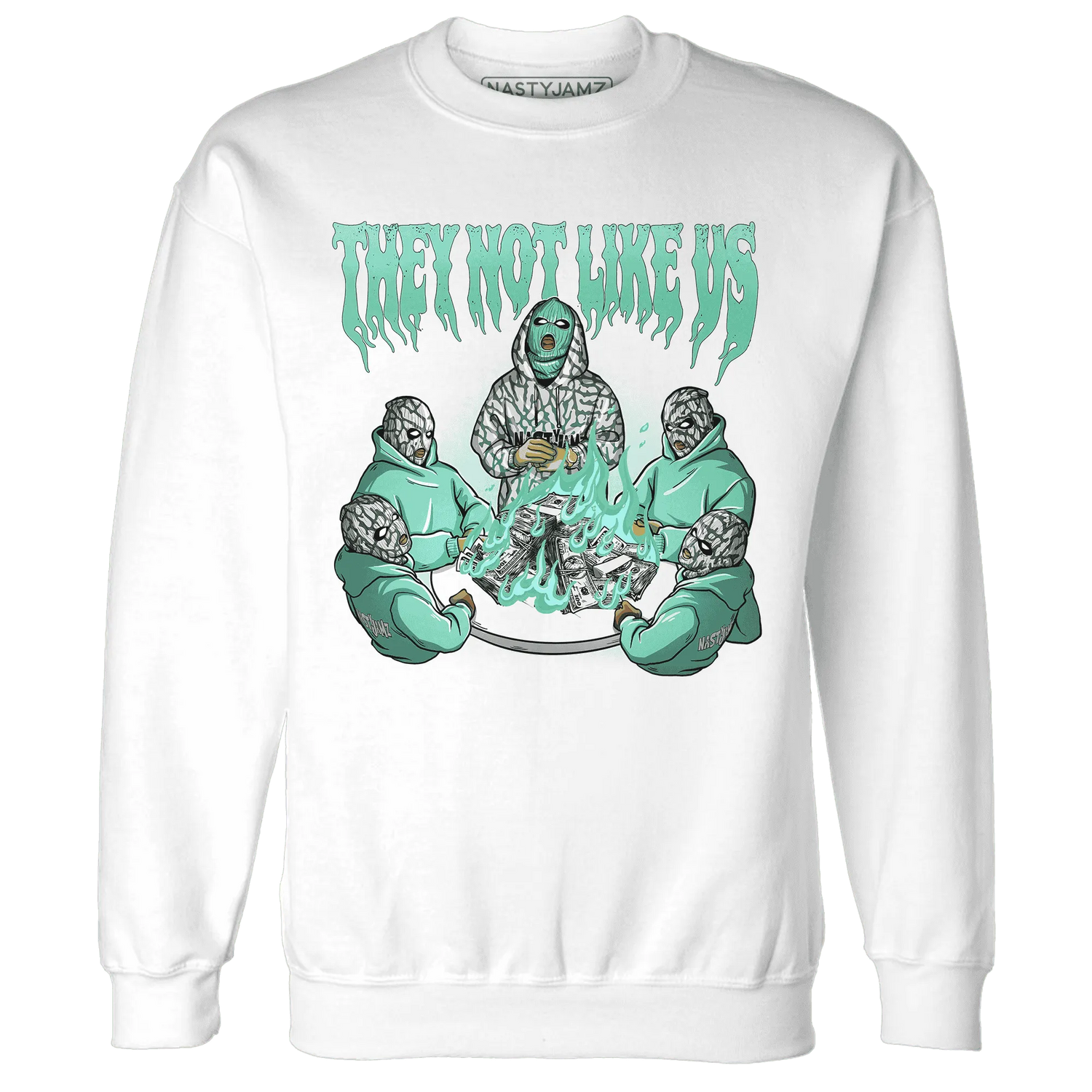 NastyJamz-Green-Glow-3s-Sweatshirt-Match-They-Not-Like-Us