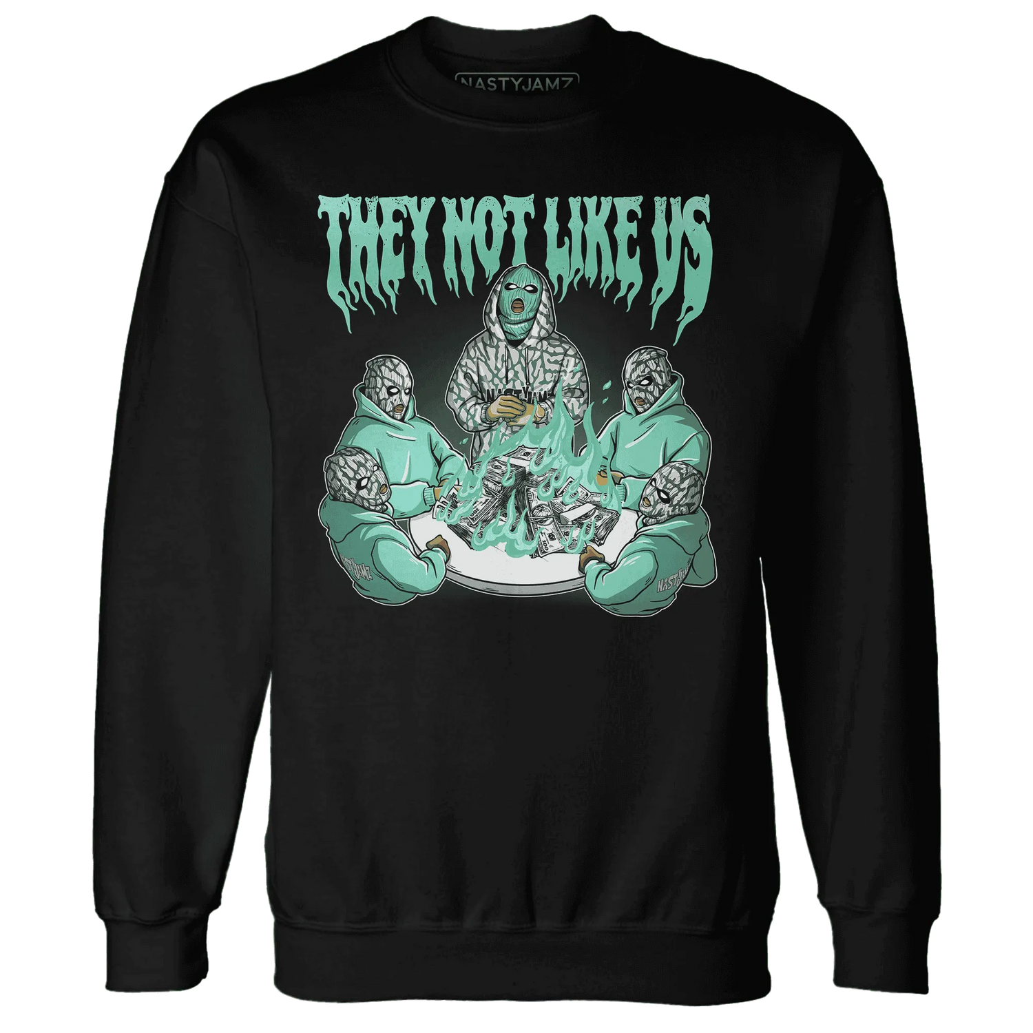 NastyJamz-Green-Glow-3s-Sweatshirt-Match-They-Not-Like-Us