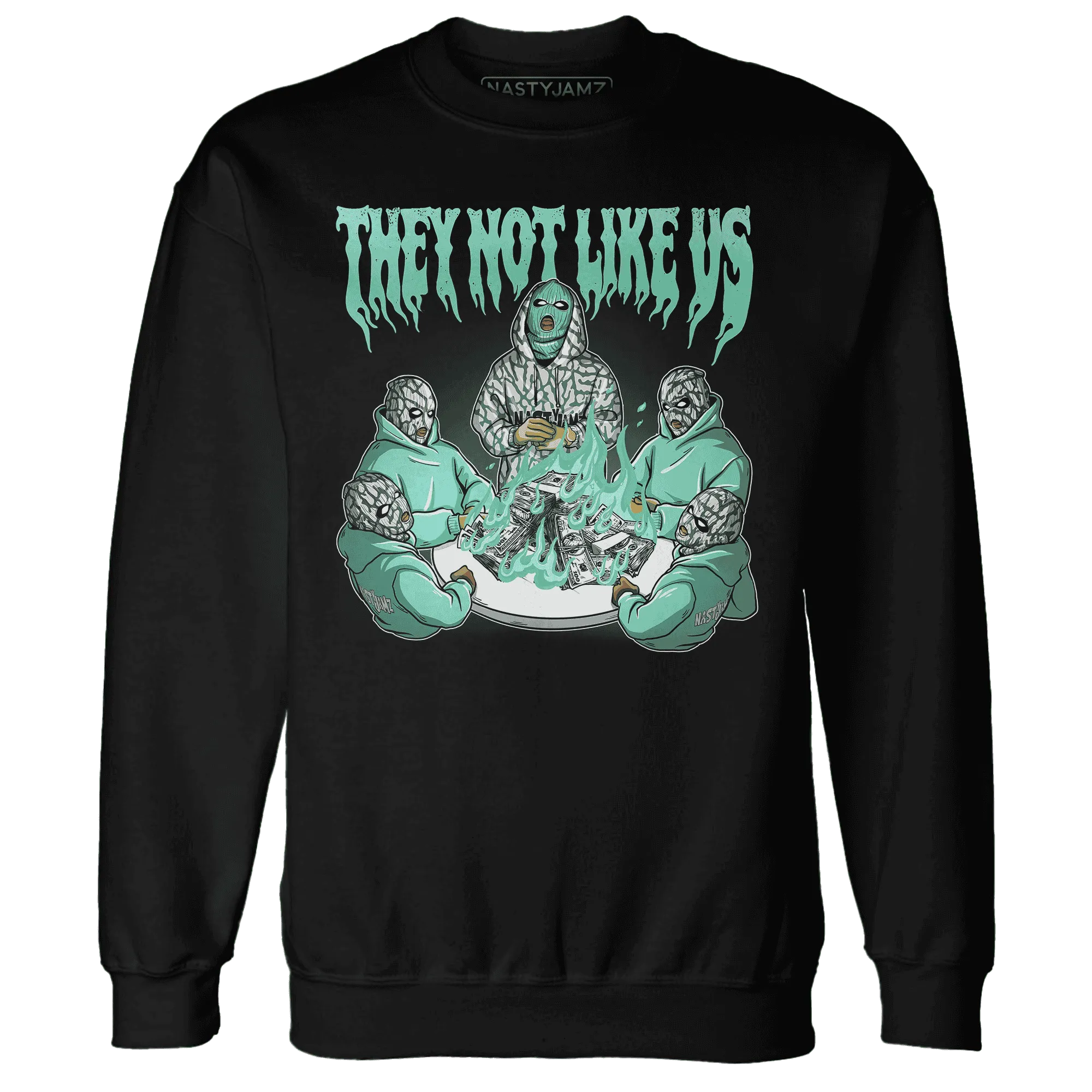 NastyJamz-Green-Glow-3s-Sweatshirt-Match-They-Not-Like-Us