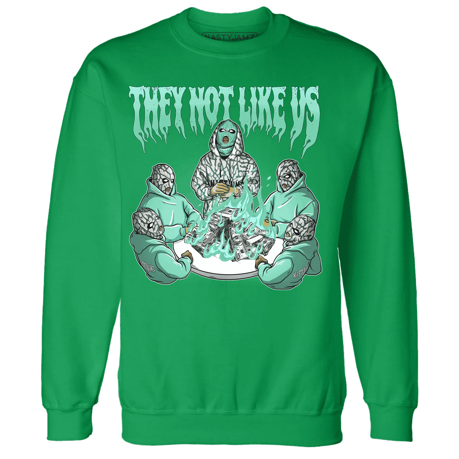 NastyJamz-Green-Glow-3s-Sweatshirt-Match-They-Not-Like-Us