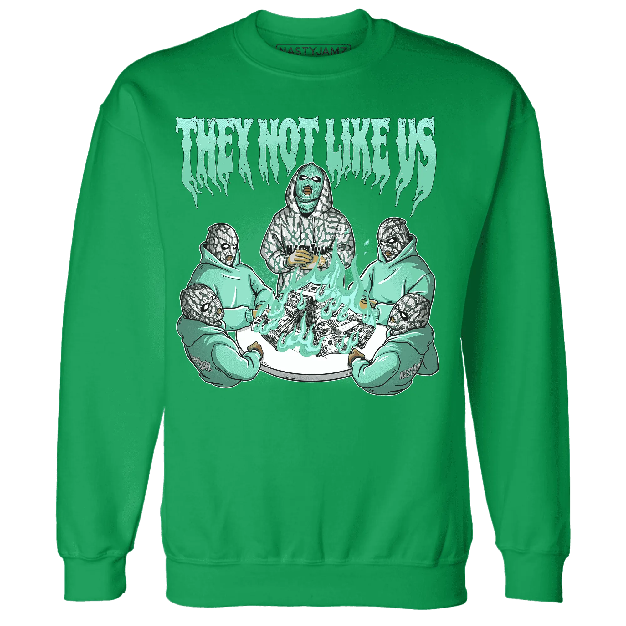 NastyJamz-Green-Glow-3s-Sweatshirt-Match-They-Not-Like-Us