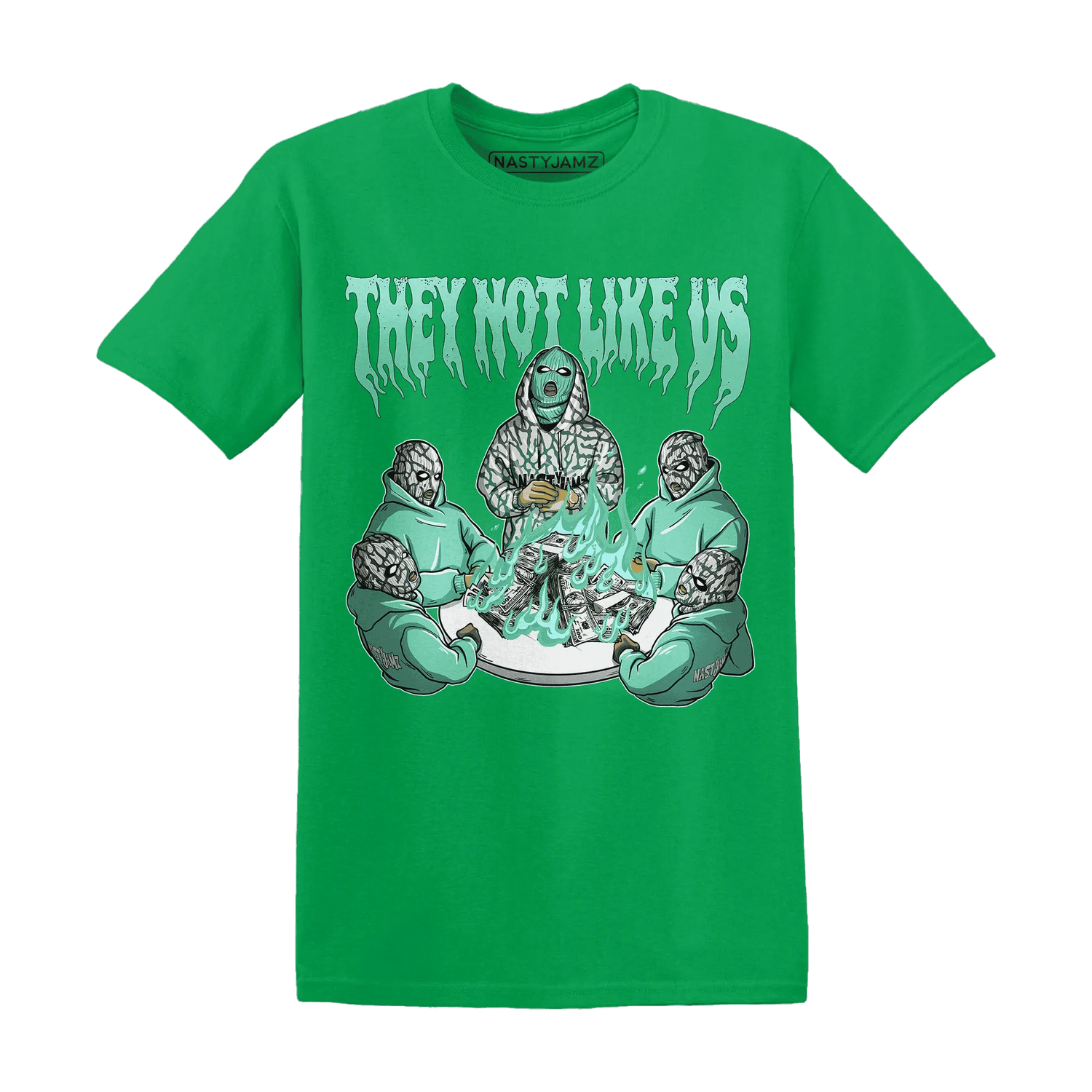 NastyJamz-Green-Glow-3s-T-Shirt-Match-They-Not-Like-Us