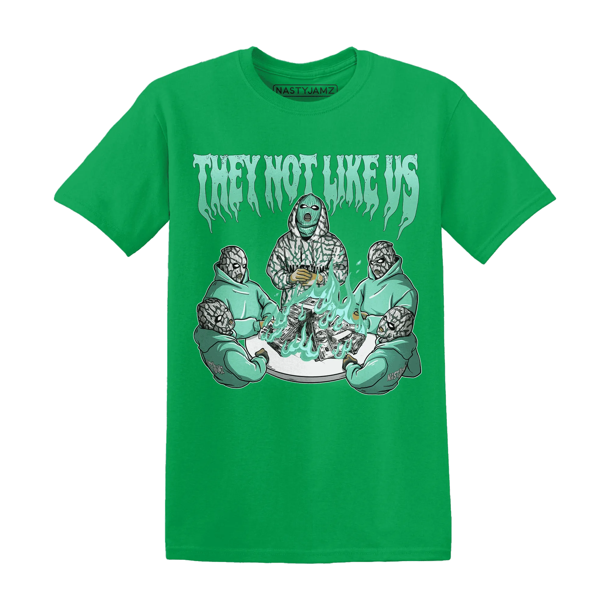 NastyJamz-Green-Glow-3s-T-Shirt-Match-They-Not-Like-Us