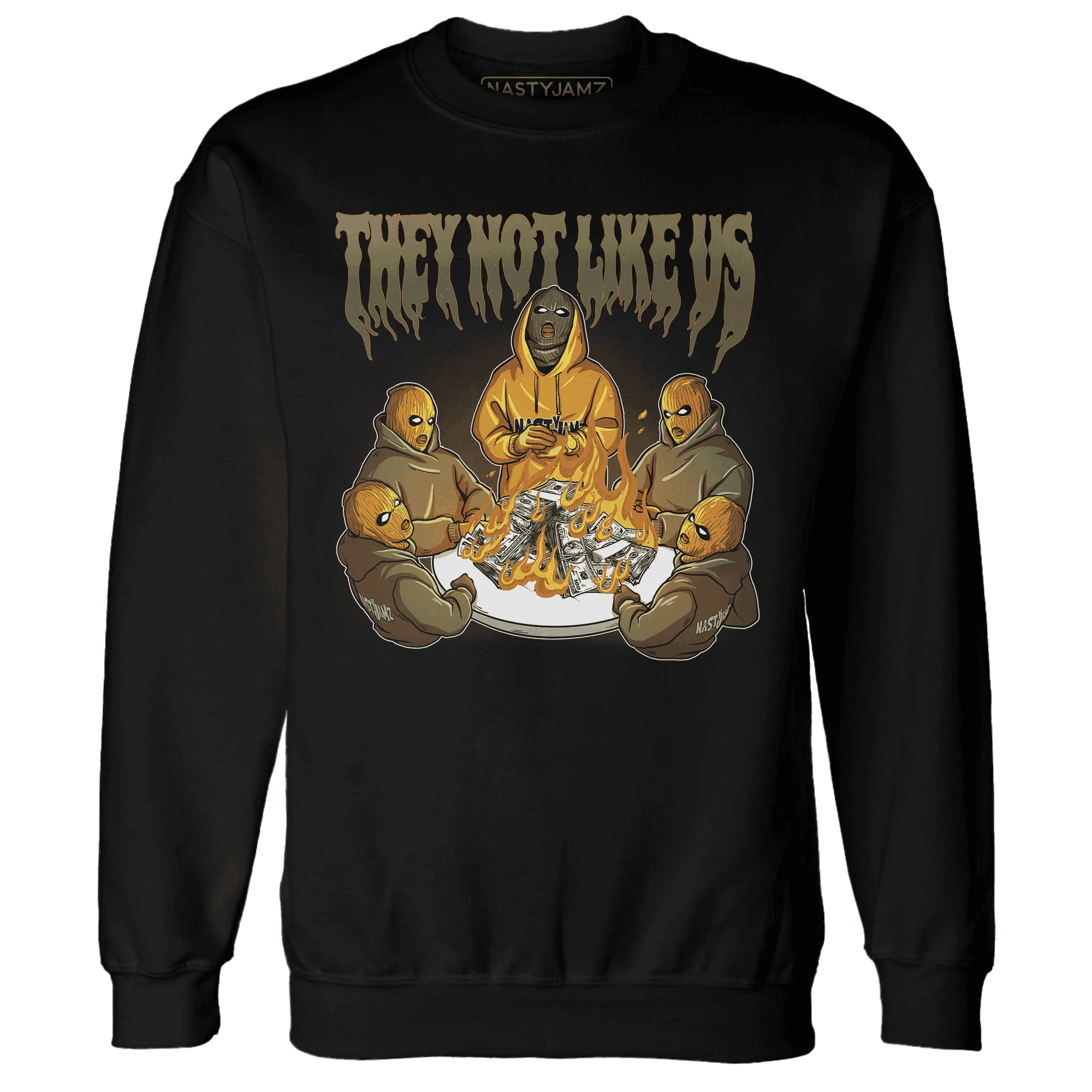 NastyJamz-Olive-5s-Sweatshirt-Match-They-Not-Like-Us