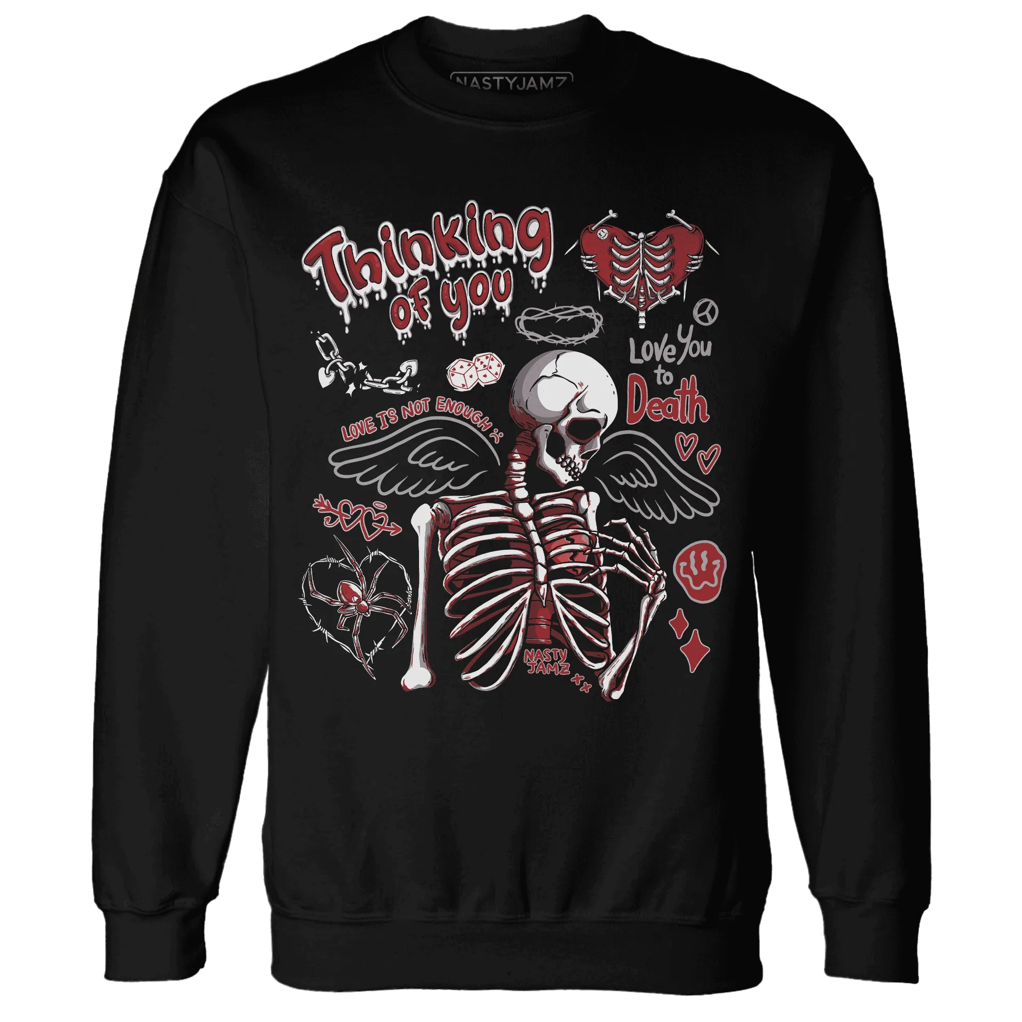 Retro-Red-Taxi-12s-NastyJamz-Sweatshirt-Match-Thinking-Of-You