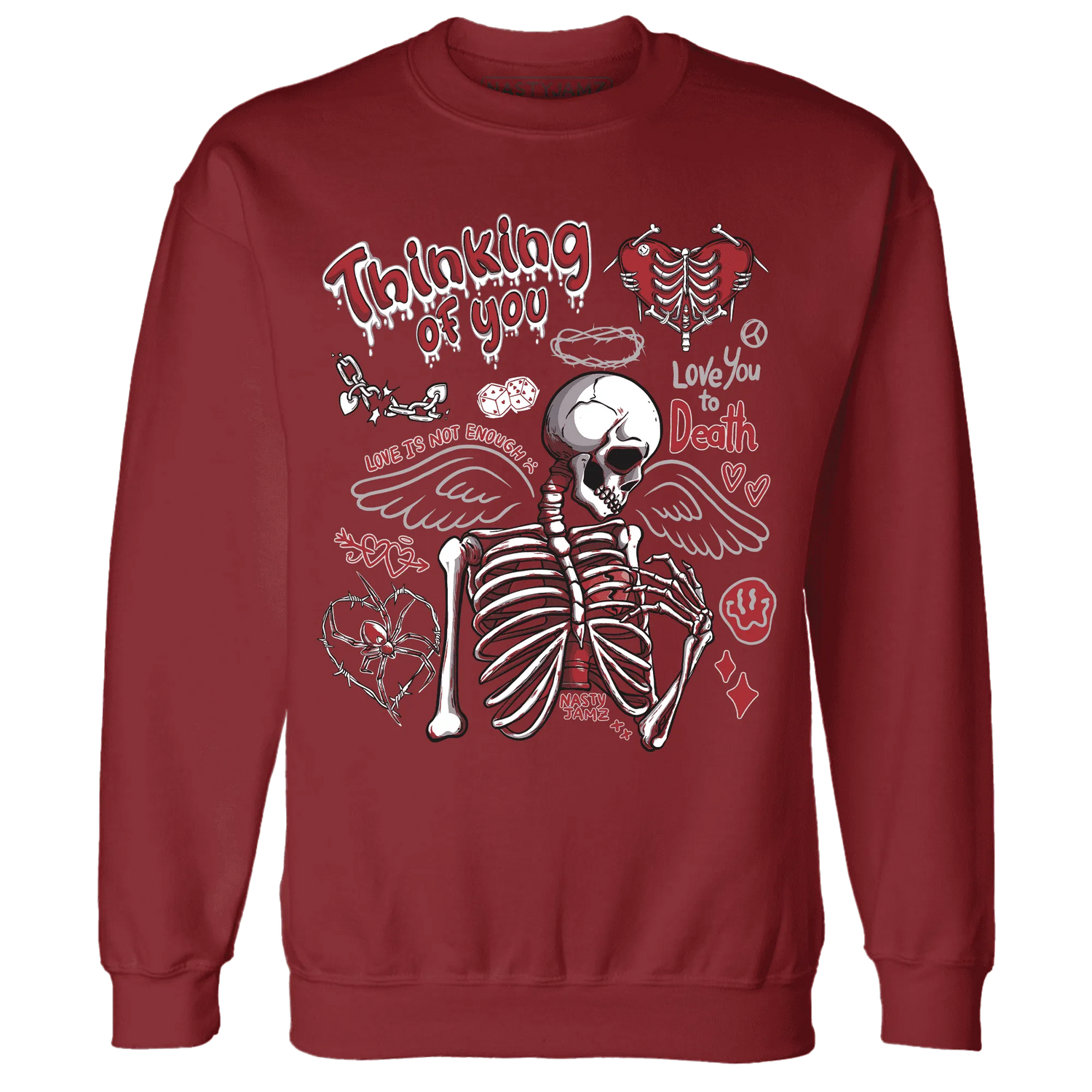Retro-Red-Taxi-12s-NastyJamz-Sweatshirt-Match-Thinking-Of-You