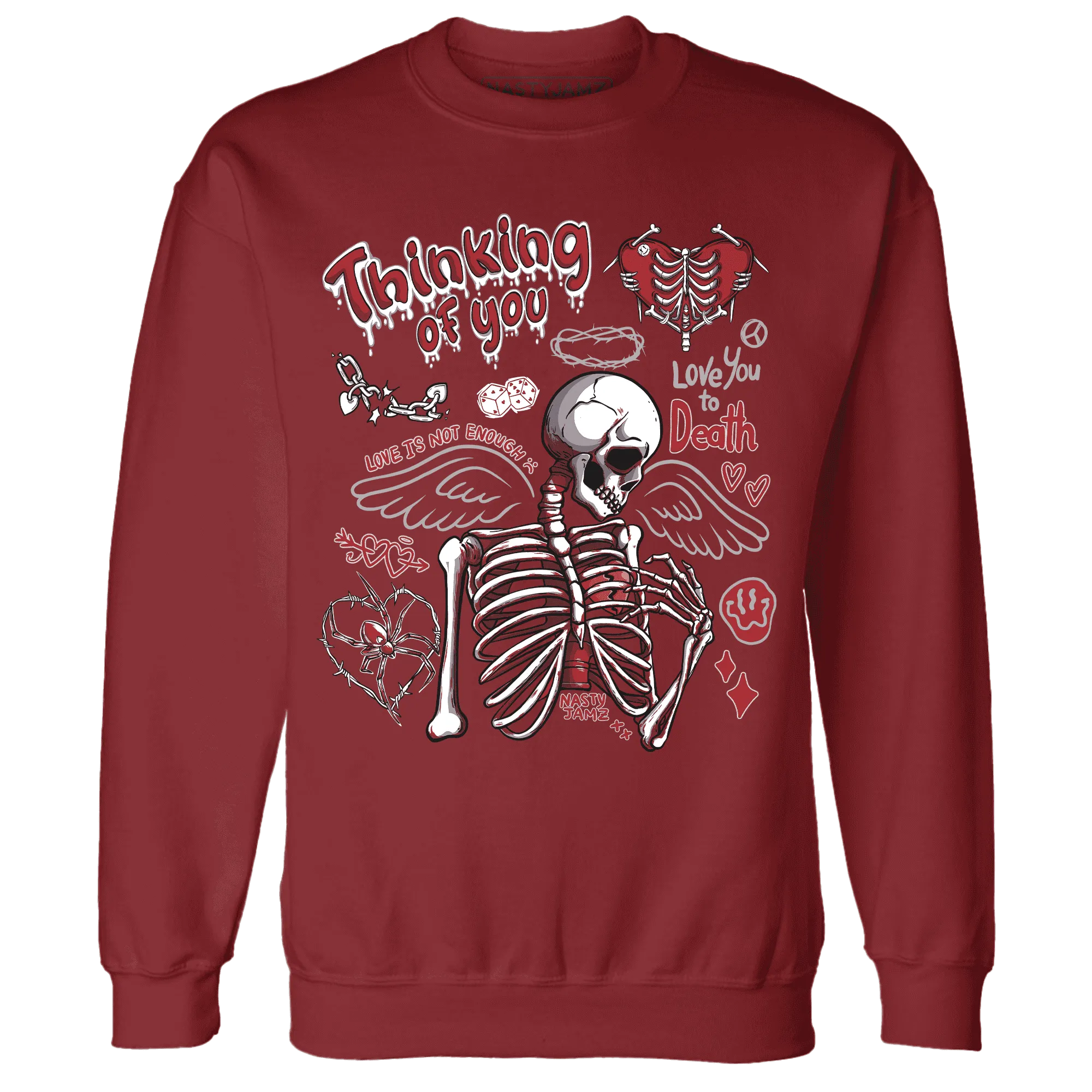 Retro-Red-Taxi-12s-NastyJamz-Sweatshirt-Match-Thinking-Of-You