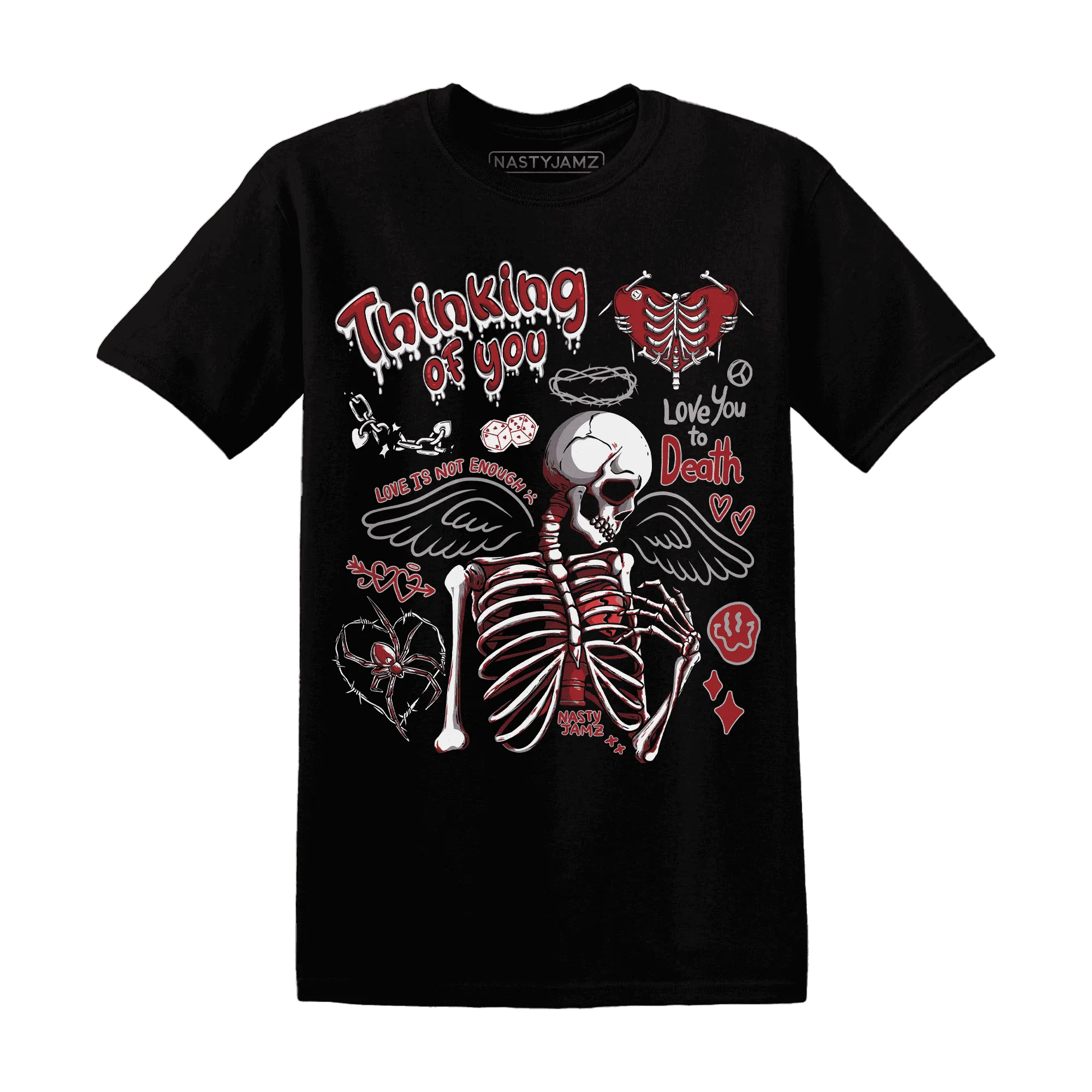 Retro-Red-Taxi-12s-NastyJamz-T-Shirt-Match-Thinking-Of-You