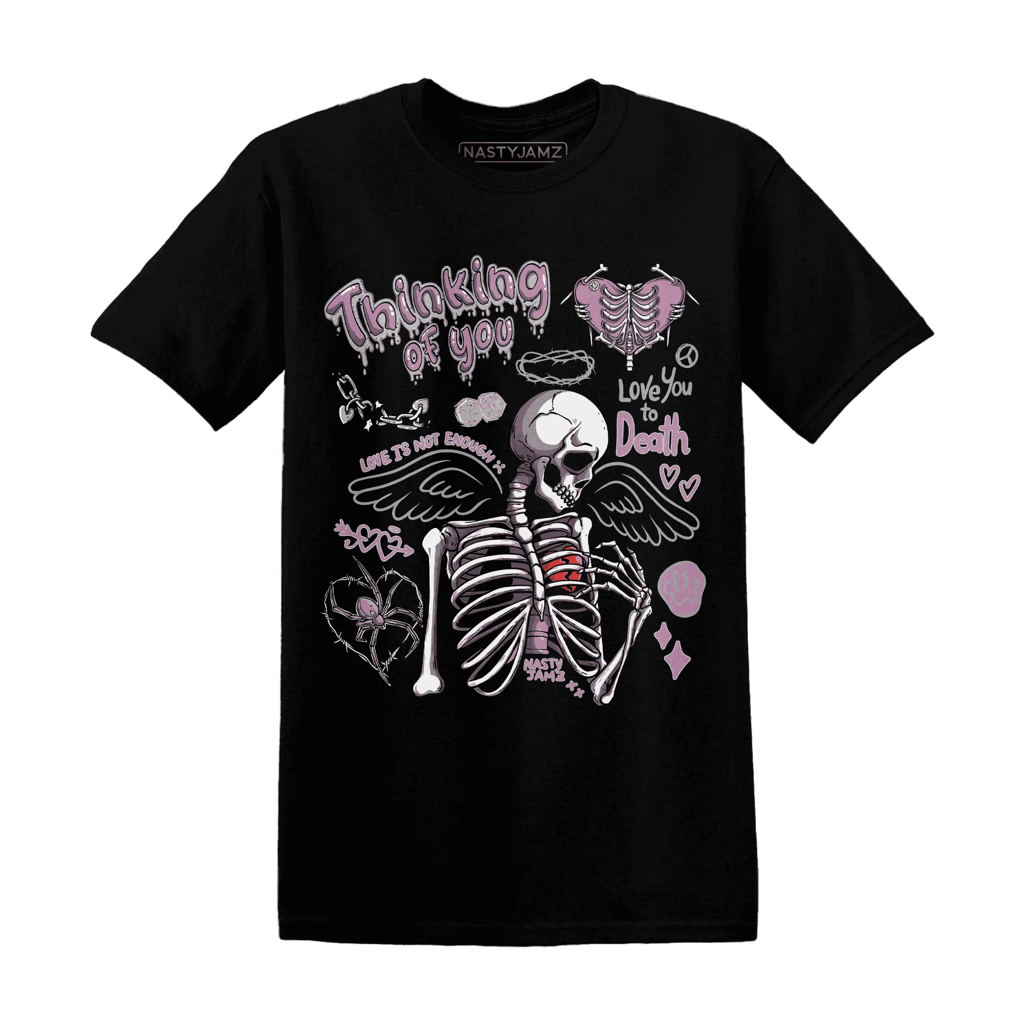 Orchid-Neutral-Grey-Black-White-4s-NastyJamz-T-Shirt-Match-Thinking-Of-You