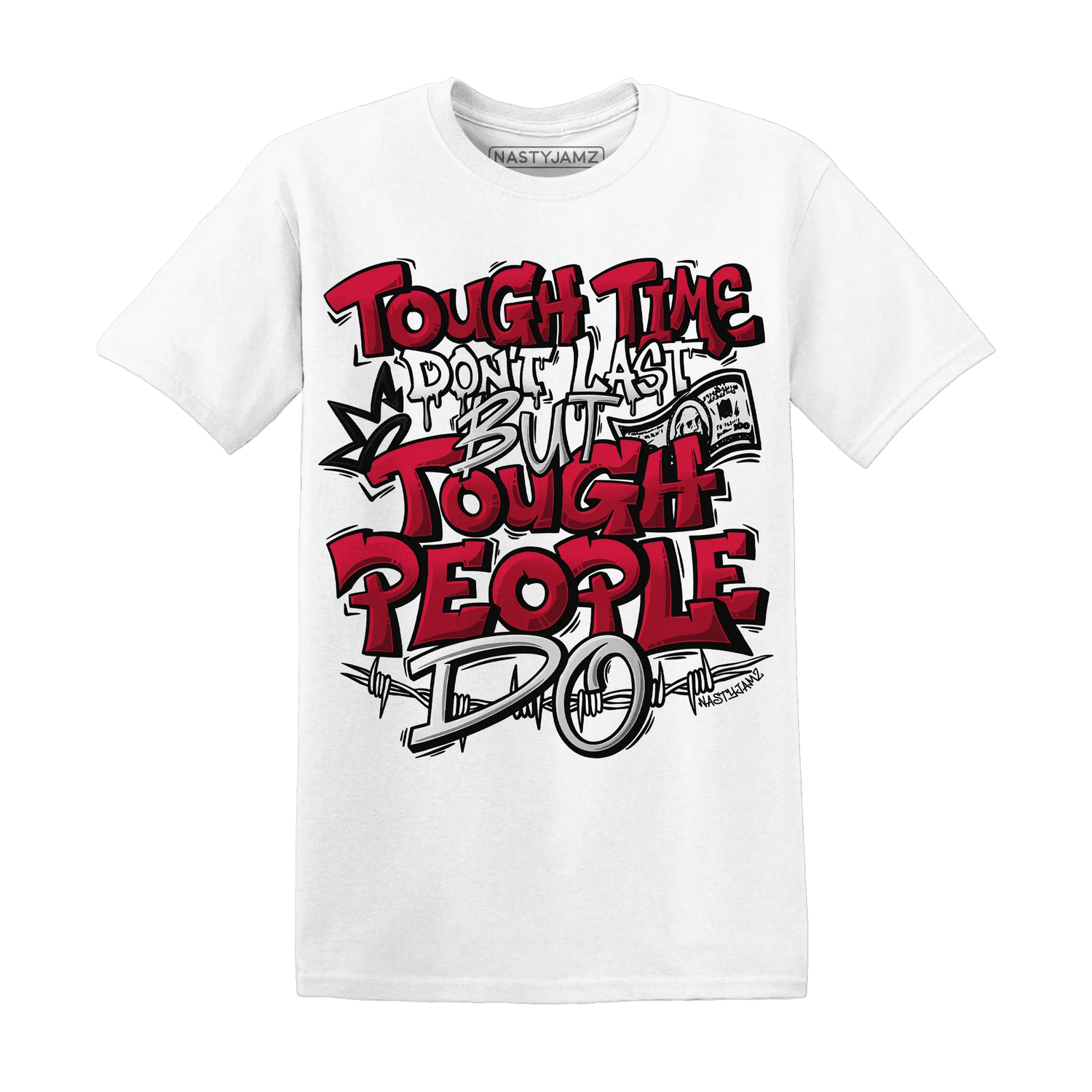Retro-Red-Taxi-12s-T-Shirt-Match-Tough-People-Never-Fall