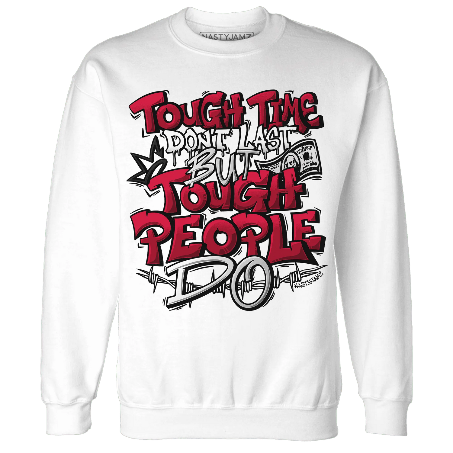 Retro-Red-Taxi-12s-Sweatshirt-Match-Tough-People-Never-Fall