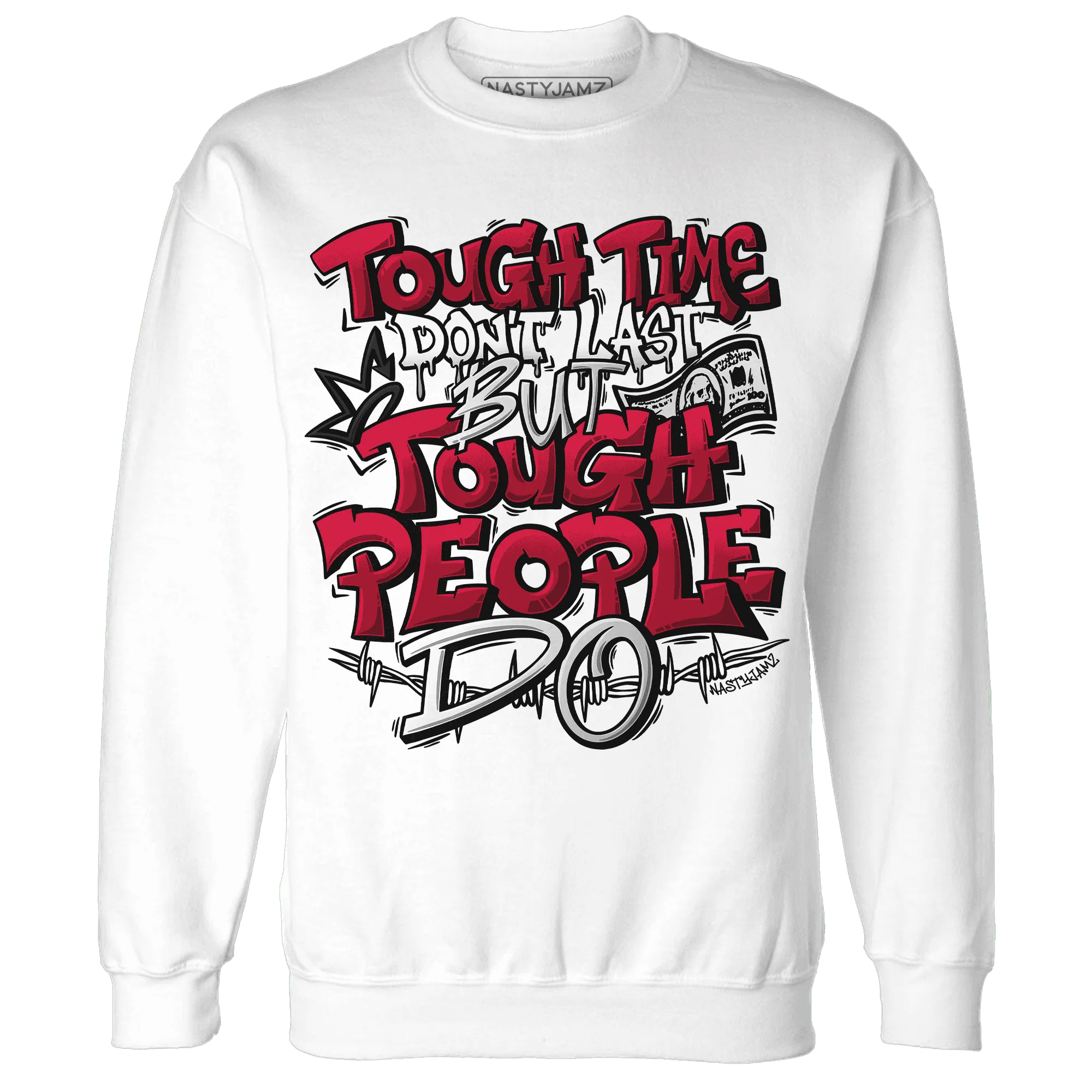 Retro-Red-Taxi-12s-Sweatshirt-Match-Tough-People-Never-Fall
