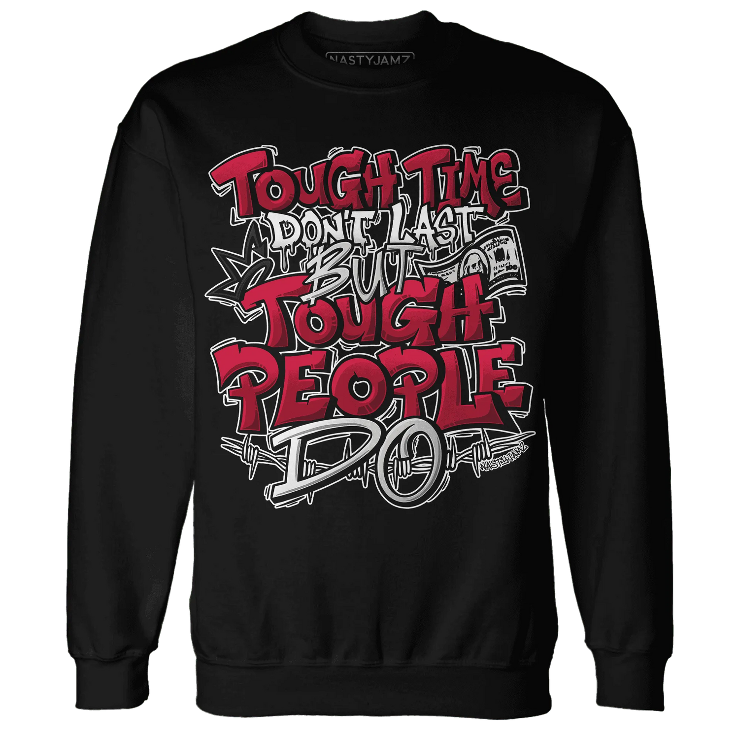 Retro-Red-Taxi-12s-Sweatshirt-Match-Tough-People-Never-Fall