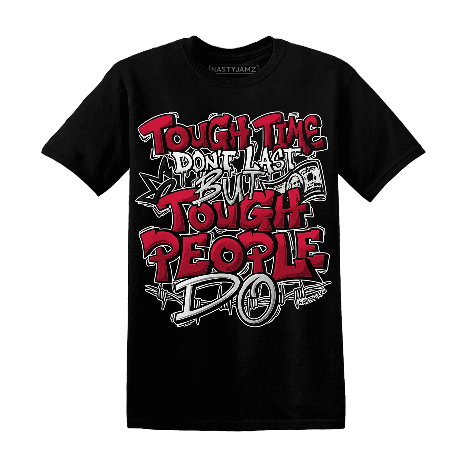 Retro-Red-Taxi-12s-T-Shirt-Match-Tough-People-Never-Fall
