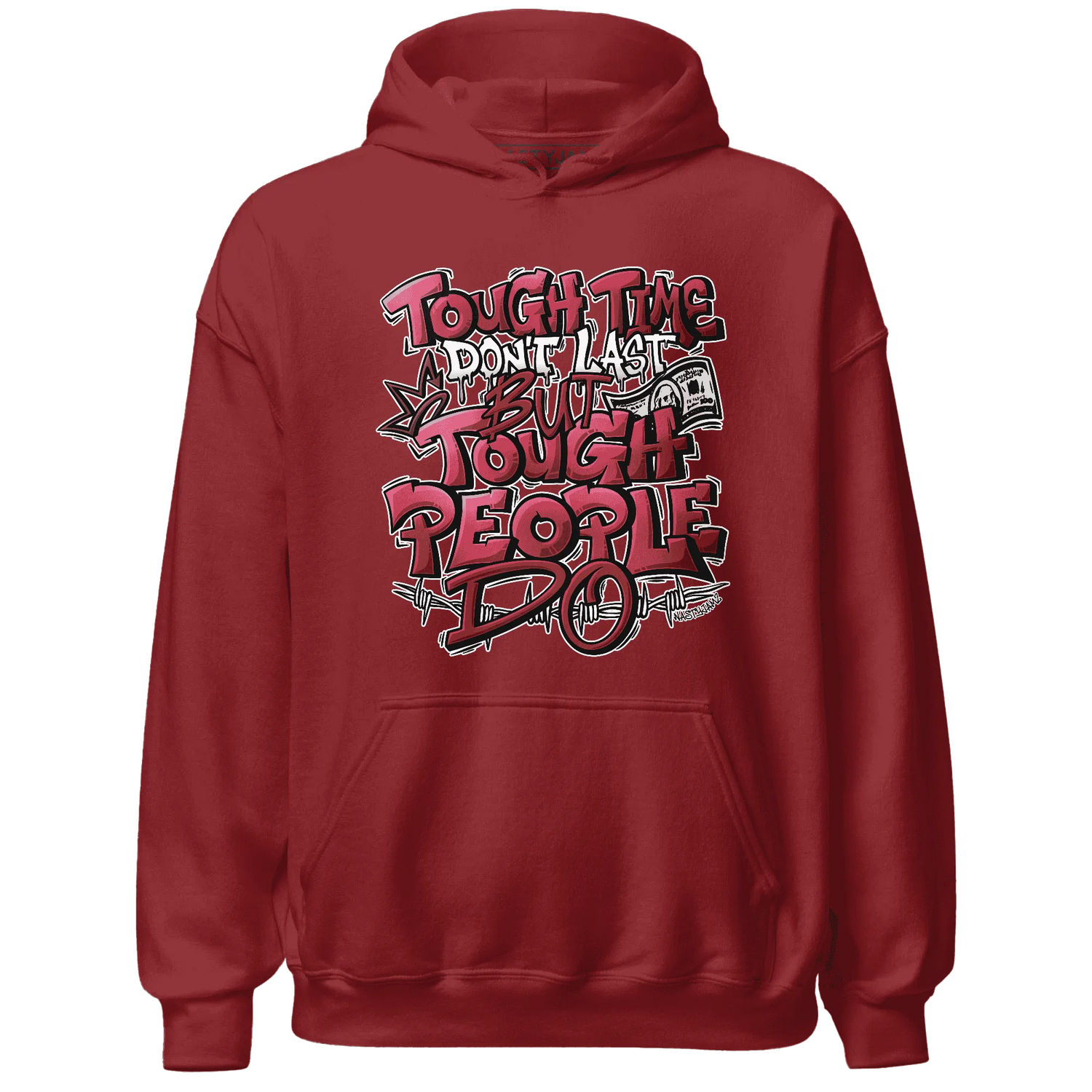 High-87-Metallic-Burgundy-1s-Hoodie-Match-Tough-People-Never-Fall