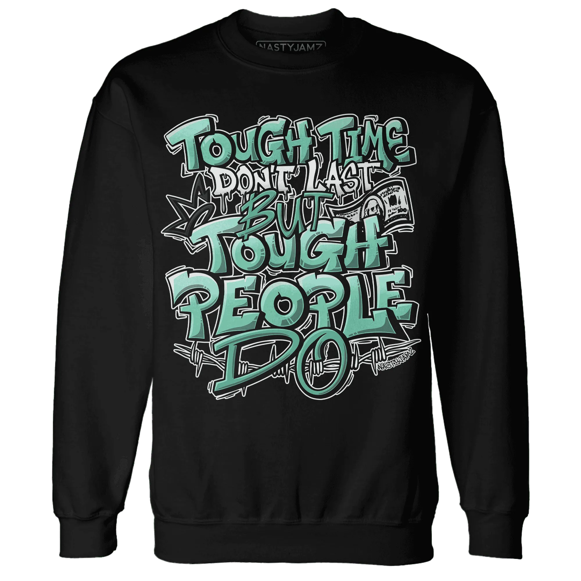 High-OG-Green-Glow-1s-Sweatshirt-Match-Tough-People-Never-Fall