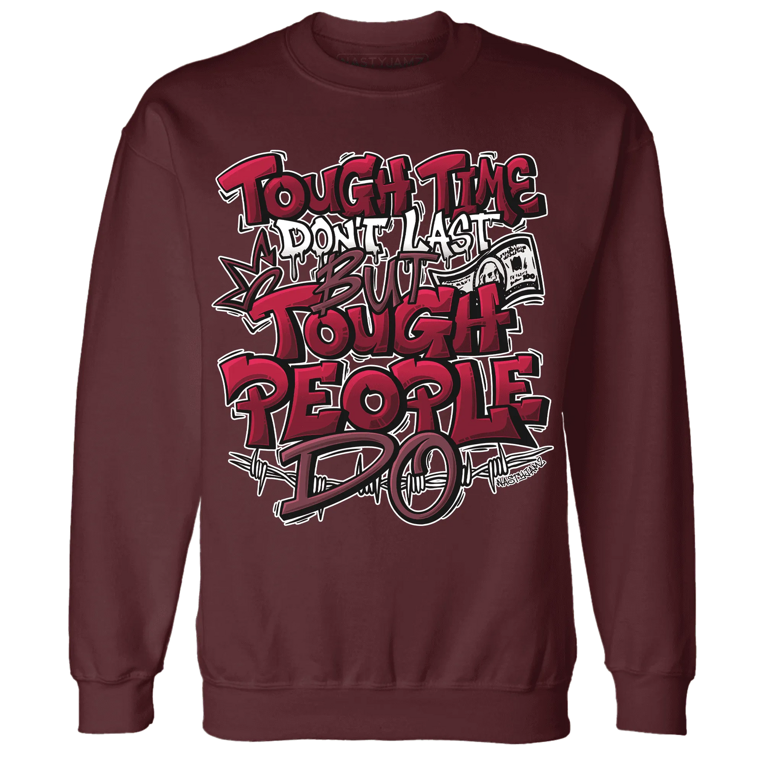 High-White-Team-Red-1s-Sweatshirt-Match-Tough-People-Never-Fall