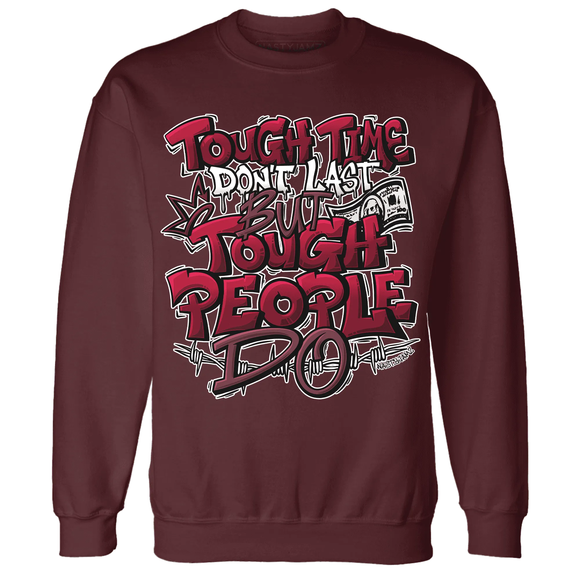 High-White-Team-Red-1s-Sweatshirt-Match-Tough-People-Never-Fall