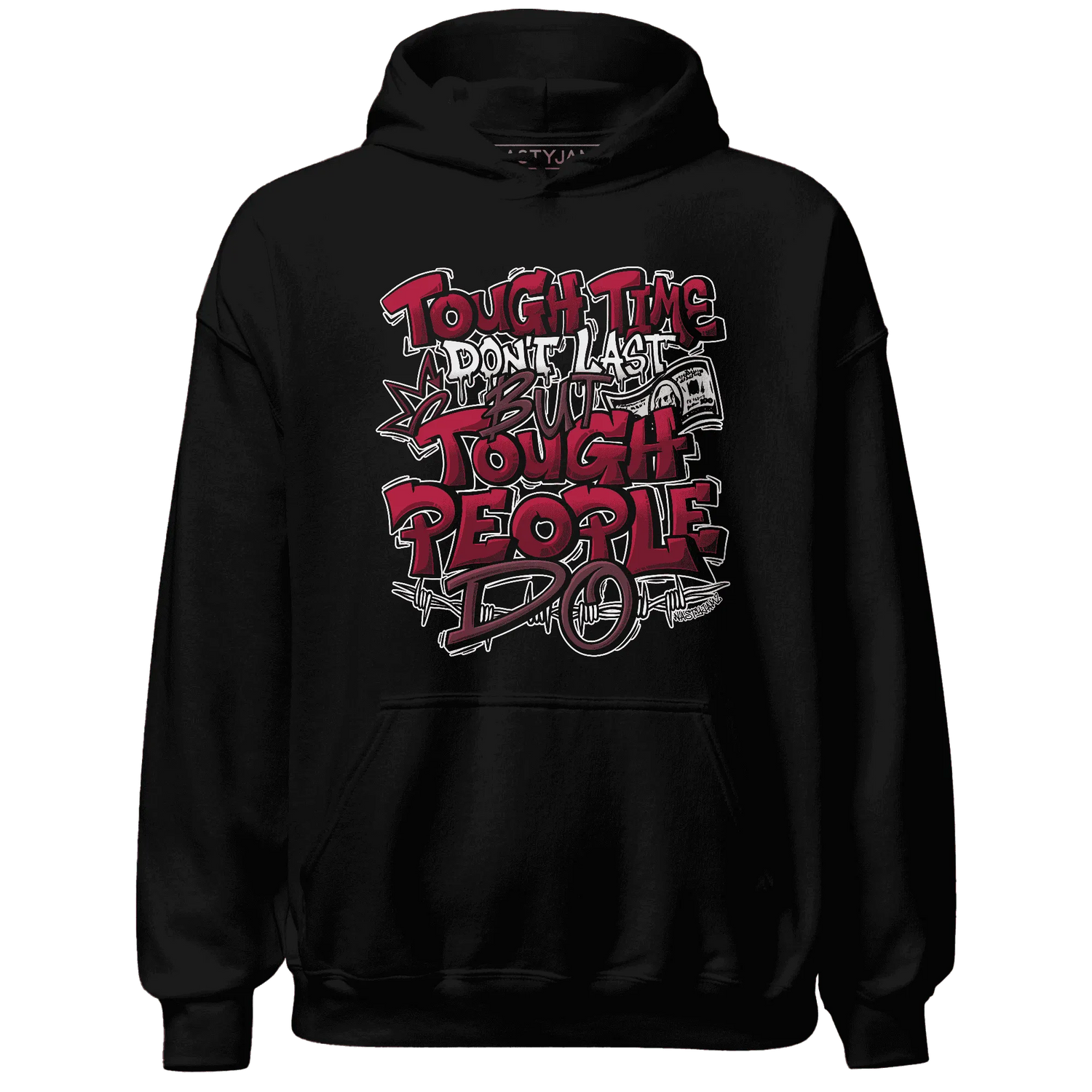 High-White-Team-Red-1s-Hoodie-Match-Tough-People-Never-Fall
