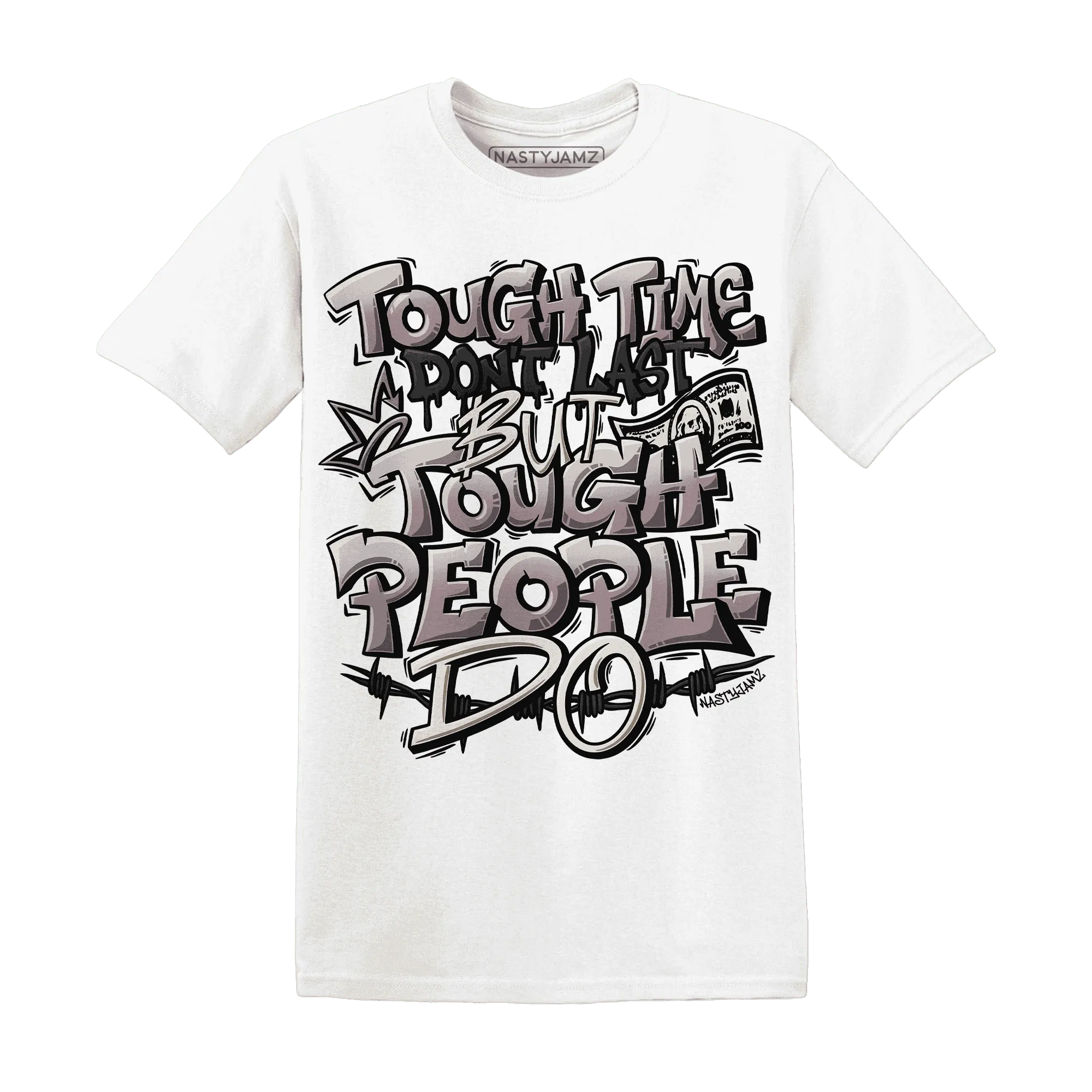 NastyJamz-Black-Violet-Ore-3s-T-Shirt-Match-Tough-People-Never-Fall