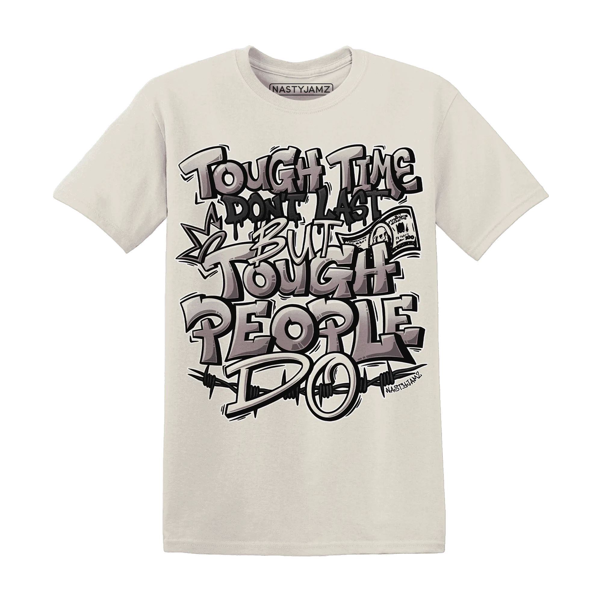 NastyJamz-Black-Violet-Ore-3s-T-Shirt-Match-Tough-People-Never-Fall