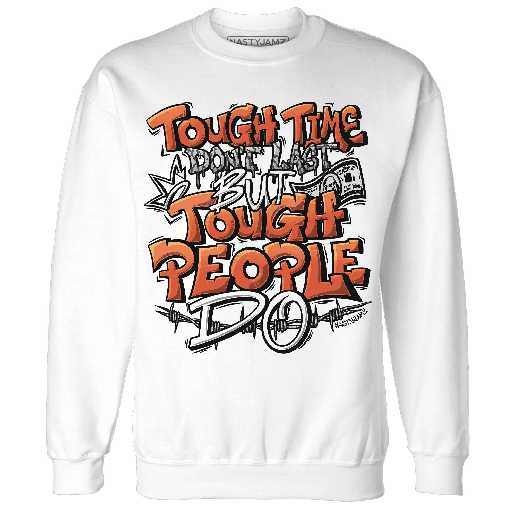 Georgia-Peach-3s-Sweatshirt-Match-Tough-People-Never-Fall