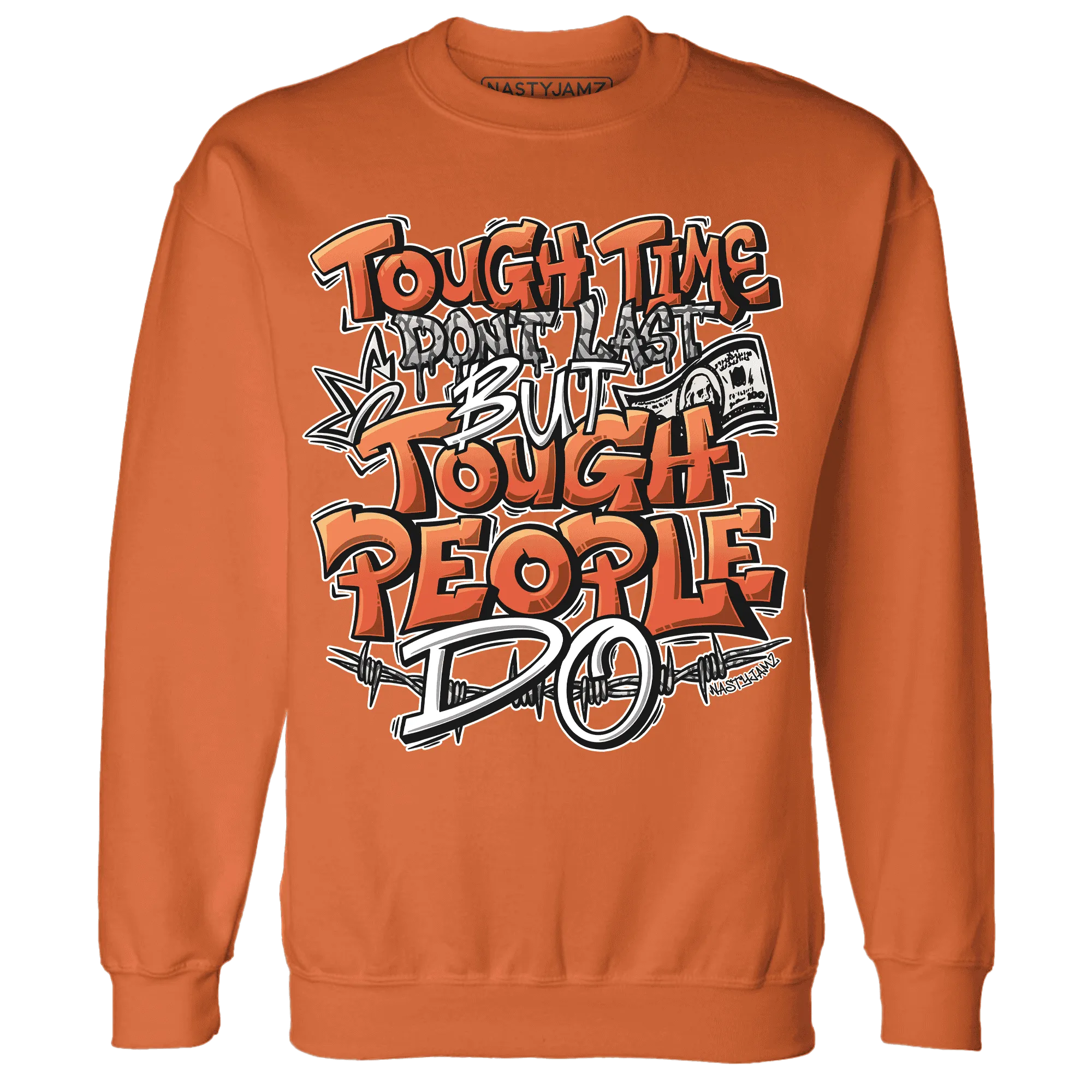 Georgia-Peach-3s-Sweatshirt-Match-Tough-People-Never-Fall