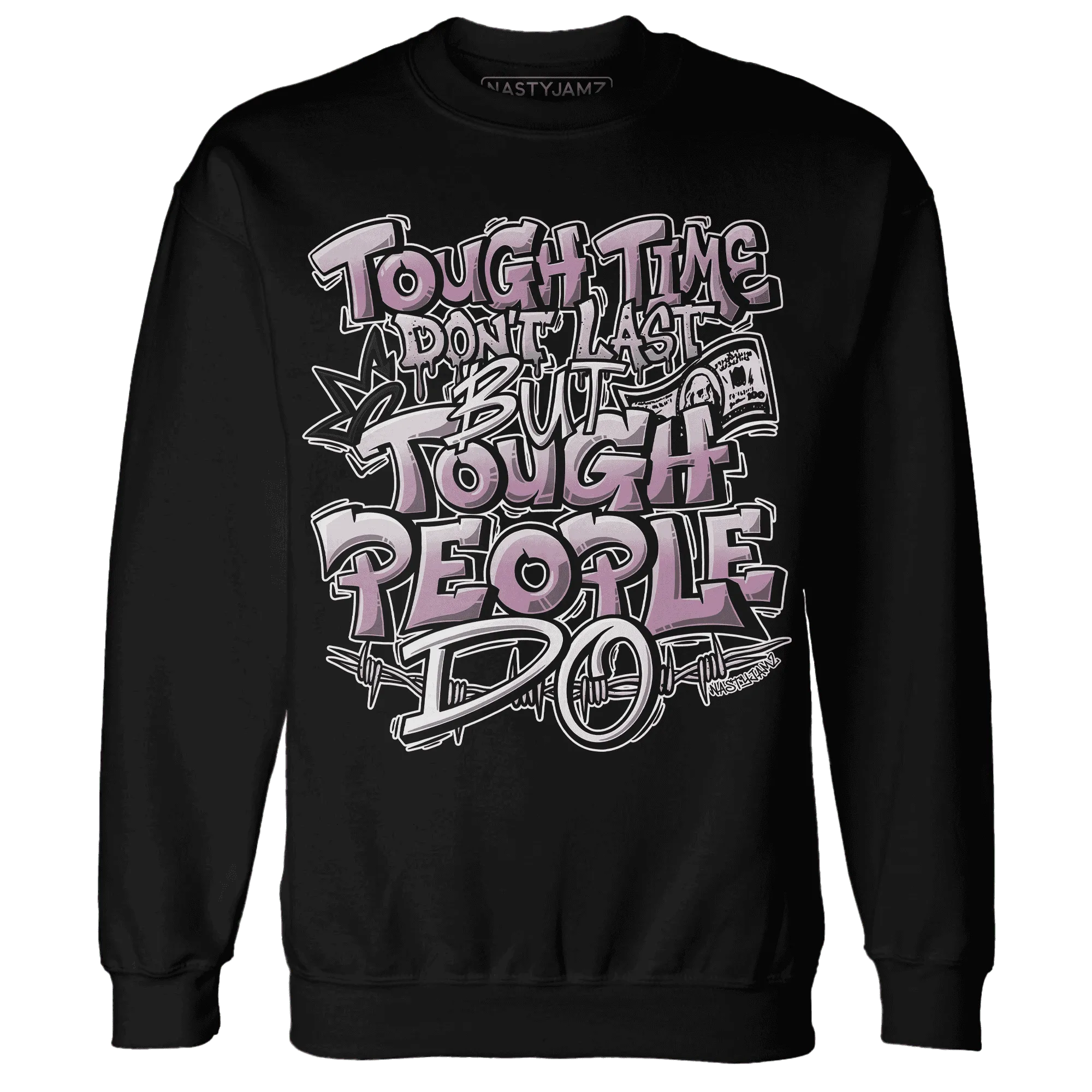 Orchid-Neutral-Grey-Black-White-4s-NastyJamz-Sweatshirt-Match-Tough-People-Never-Fall