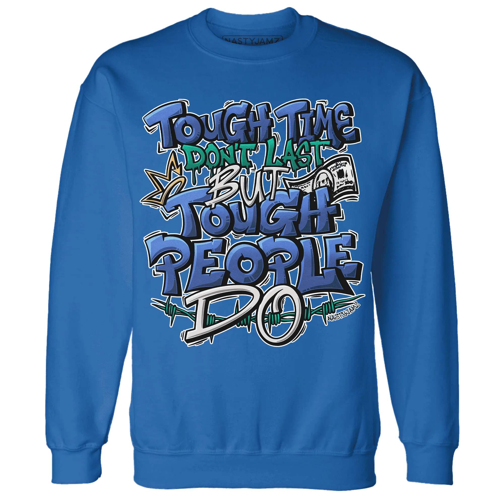 Dunk-Hyper-Royal-Malachite-NastyJamz-Sweatshirt-Match-Tough-People-Never-Fall