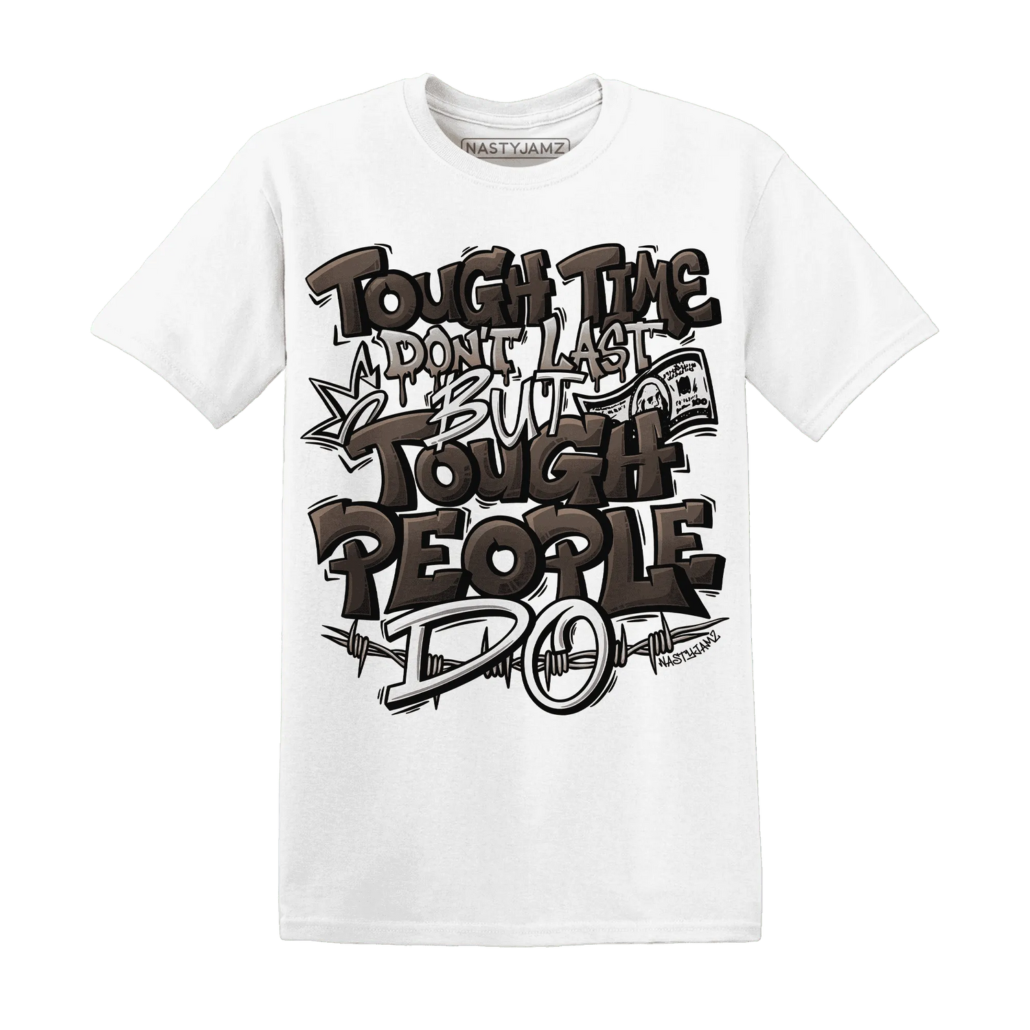 Dunk-Low-Baroque-Brown-T-Shirt-Match-Tough-People-Never-Fall