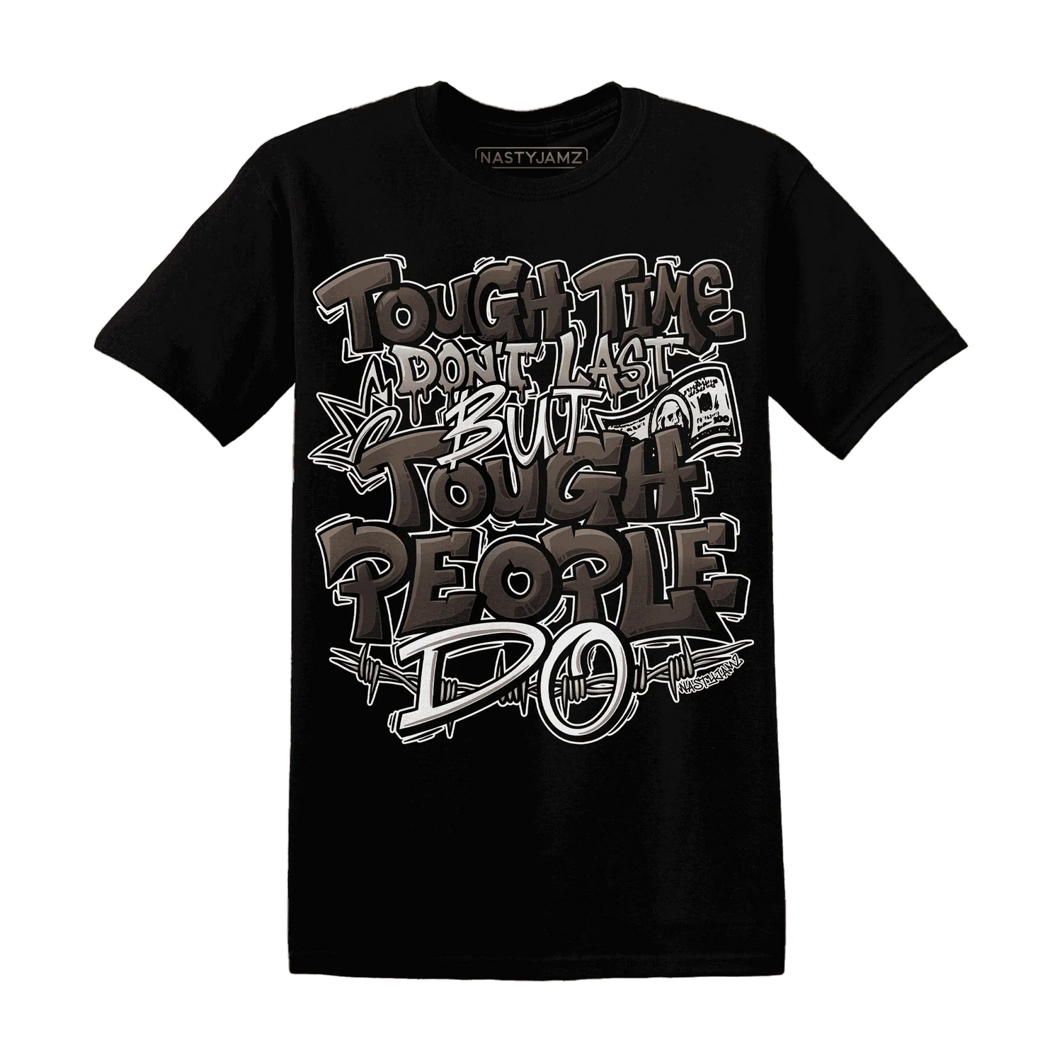 Dunk-Low-Baroque-Brown-T-Shirt-Match-Tough-People-Never-Fall