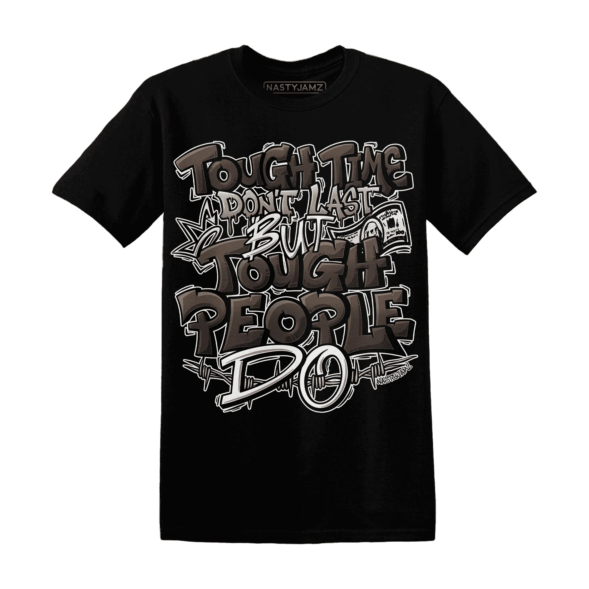 Dunk-Low-Baroque-Brown-T-Shirt-Match-Tough-People-Never-Fall