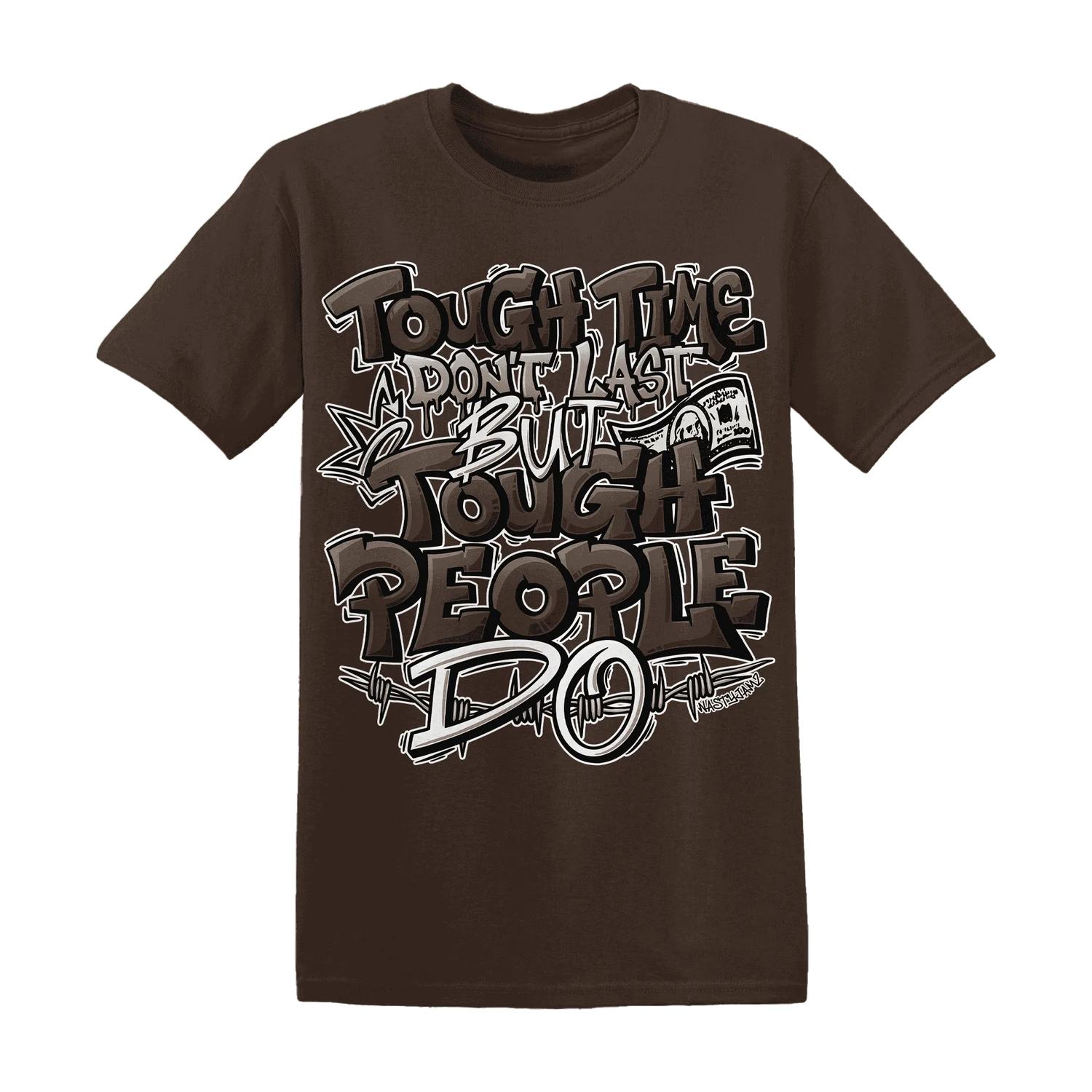 Dunk-Low-Baroque-Brown-T-Shirt-Match-Tough-People-Never-Fall