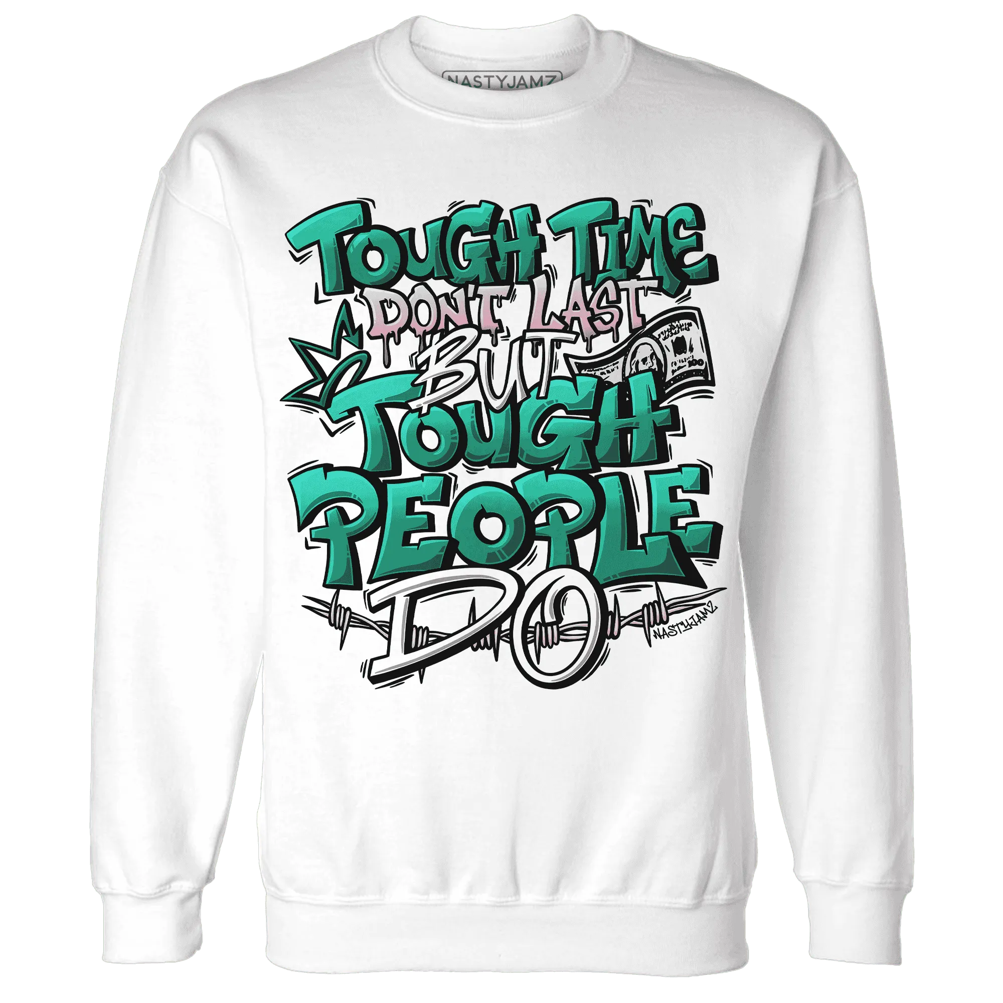 NastyJamz-Dunk-Pink-Malachite-Medium-Soft-Low-Sail-Sweatshirt-Match-Tough-People-Never-Fall