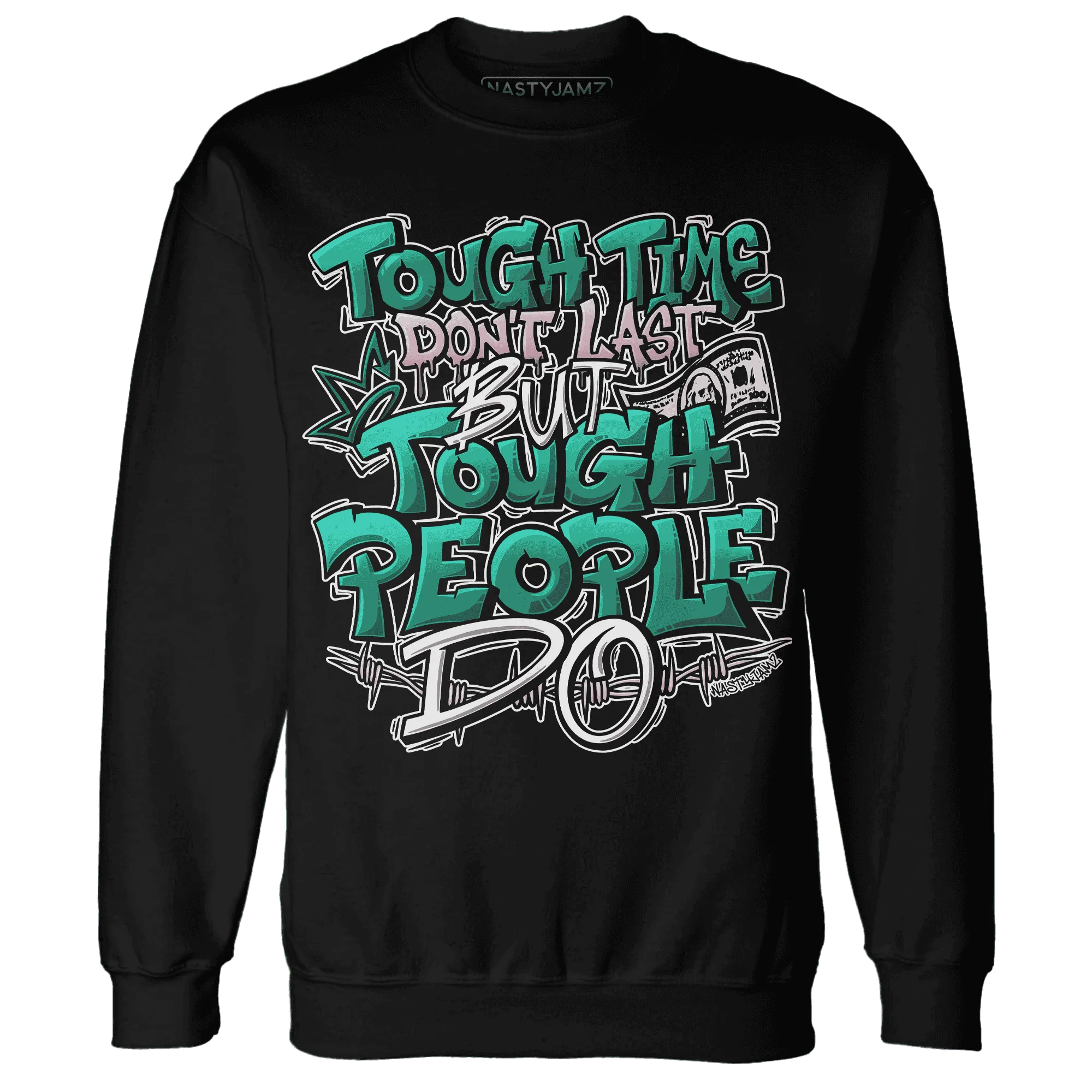 NastyJamz-Dunk-Pink-Malachite-Medium-Soft-Low-Sail-Sweatshirt-Match-Tough-People-Never-Fall