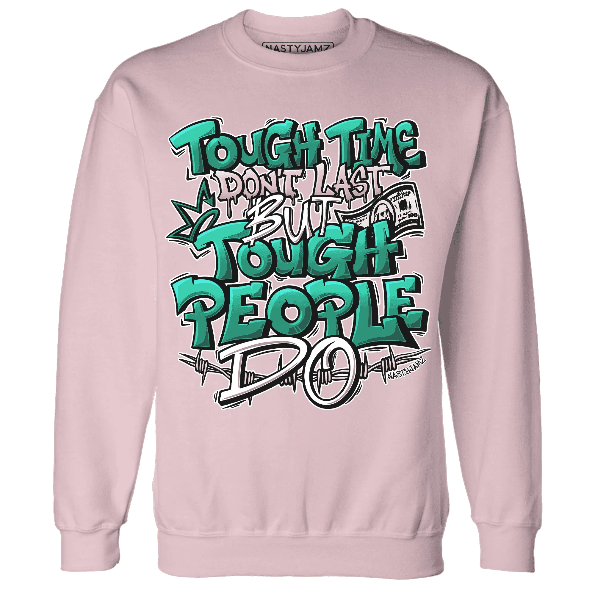 NastyJamz-Dunk-Pink-Malachite-Medium-Soft-Low-Sail-Sweatshirt-Match-Tough-People-Never-Fall