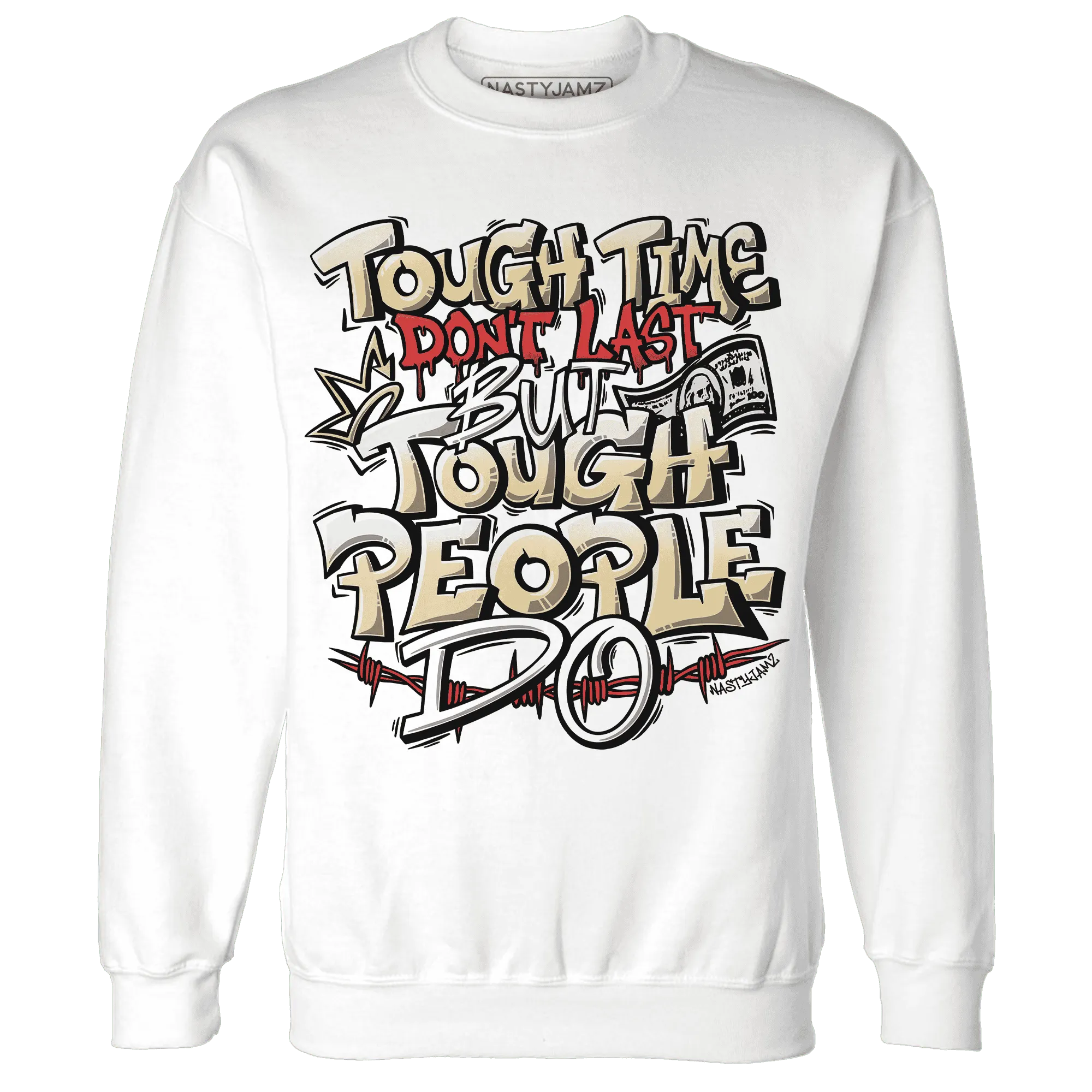 Dunk-Strawberry-Waffle-NastyJamz-Sweatshirt-Match-Tough-People-Never-Fall