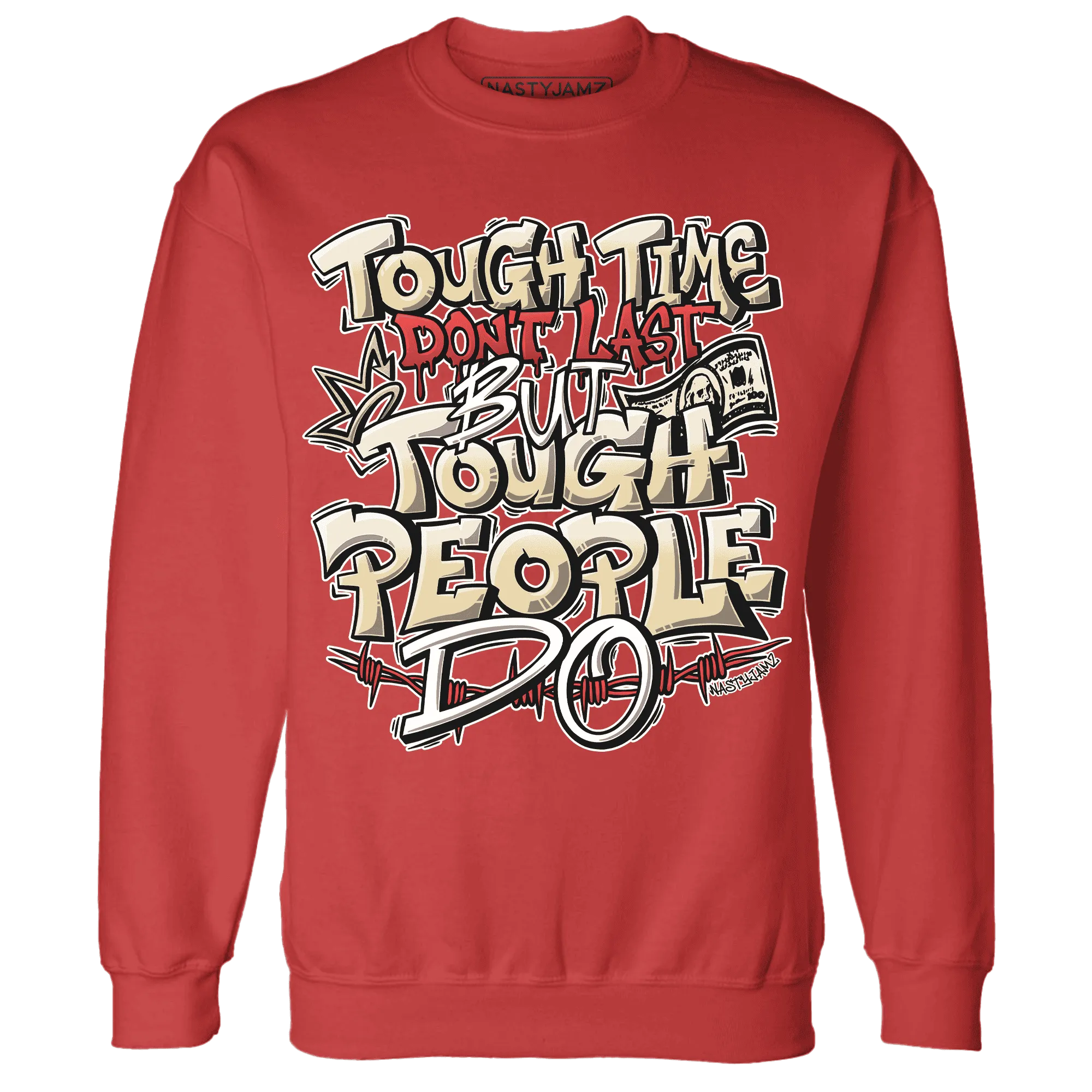 Dunk-Strawberry-Waffle-NastyJamz-Sweatshirt-Match-Tough-People-Never-Fall