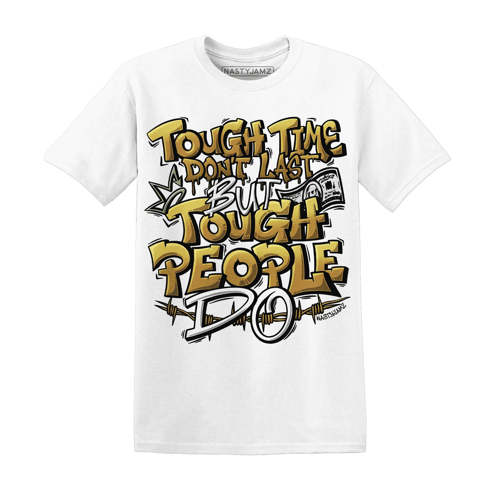 Wheat-13s-T-Shirt-Match-Tough-People-Never-Fall