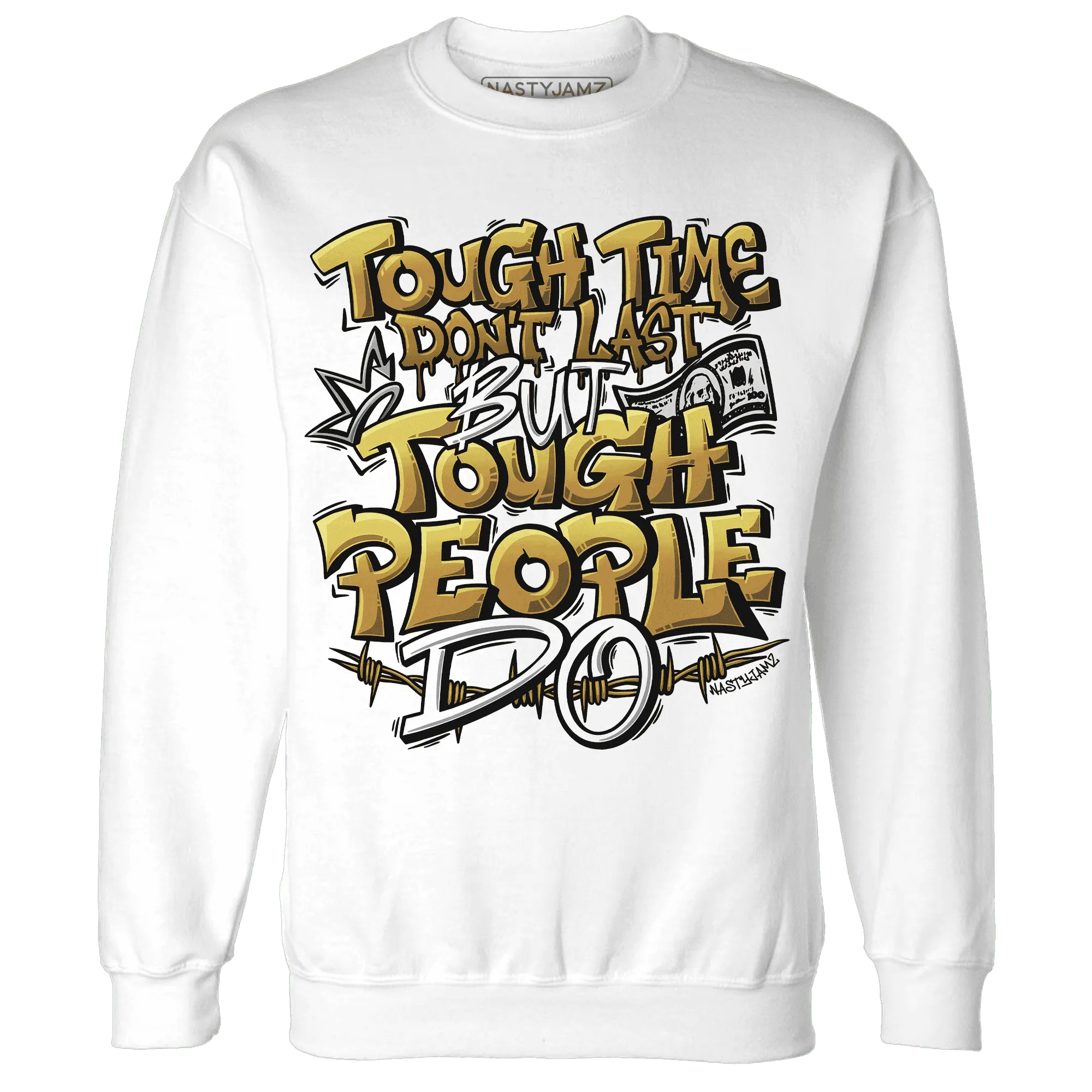 Wheat-13s-Sweatshirt-Match-Tough-People-Never-Fall