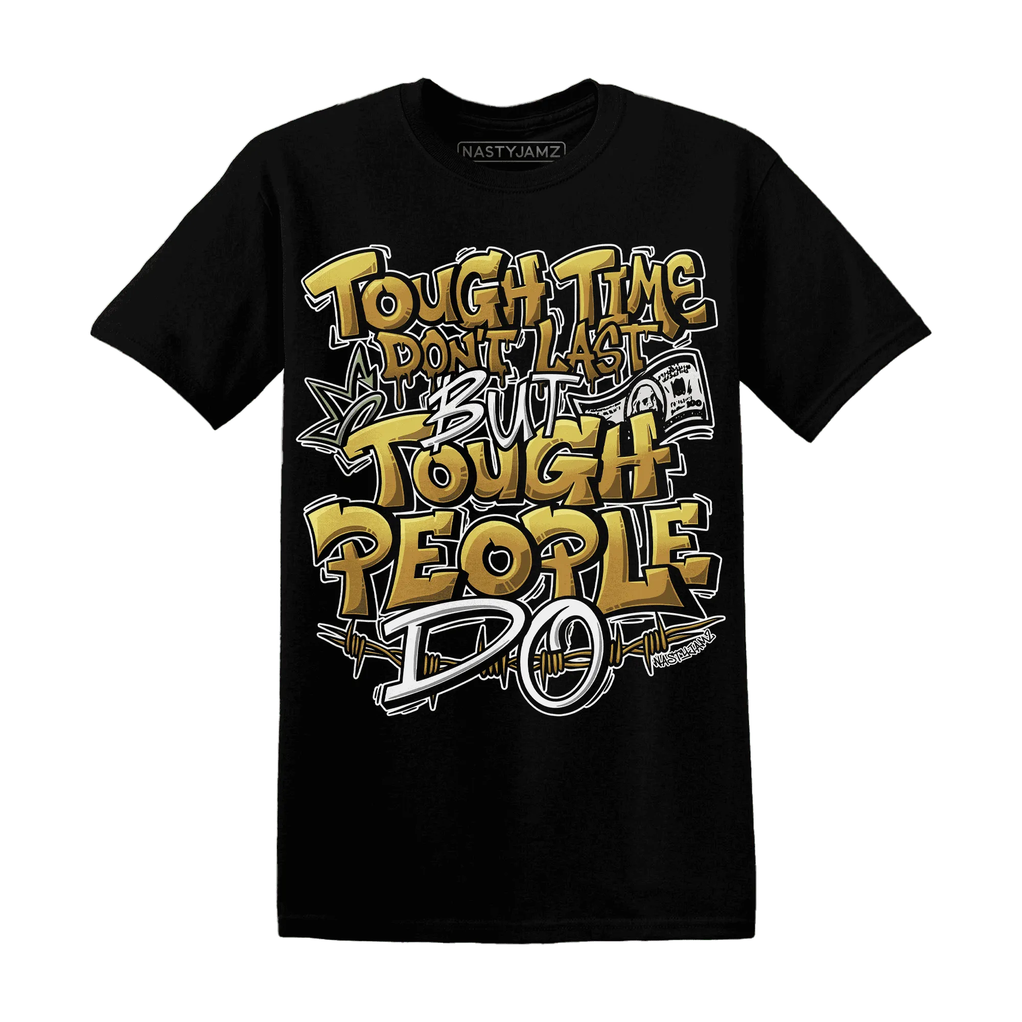 Wheat-13s-T-Shirt-Match-Tough-People-Never-Fall